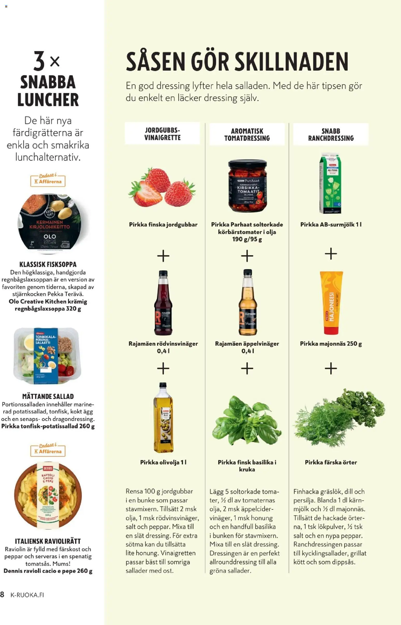 K-Supermarket tarjoukset - K-mat – voimassa 10.06.2026 alkaen | Sivu: 8 | Tuotteet: Ravioli, Tomaatit, Salaatti, Tonnikala