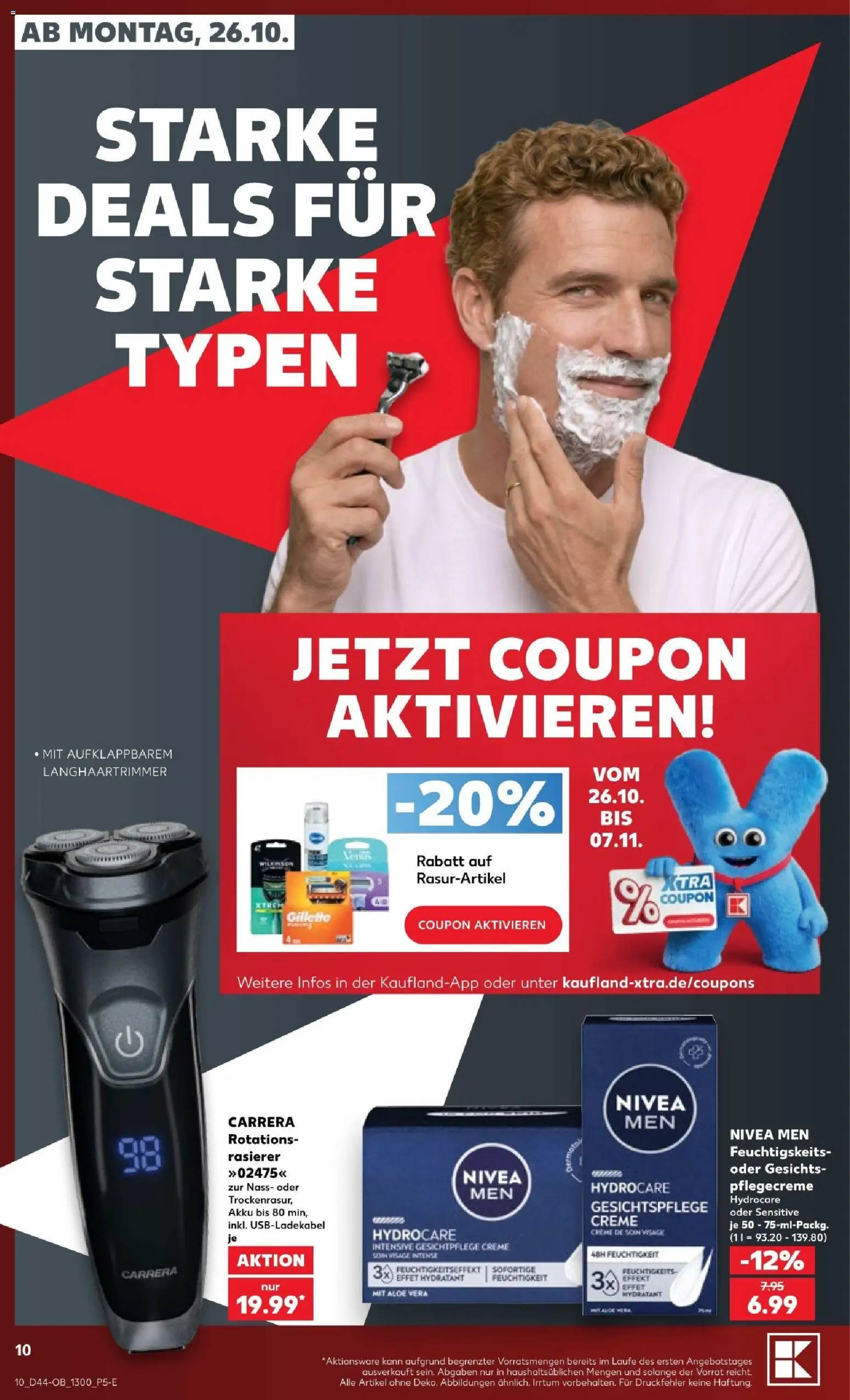 Kaufland Prospekt Speyer – gültig ab 26.10.2026 | Seite: 10 | Produkte: Rasierer, Creme