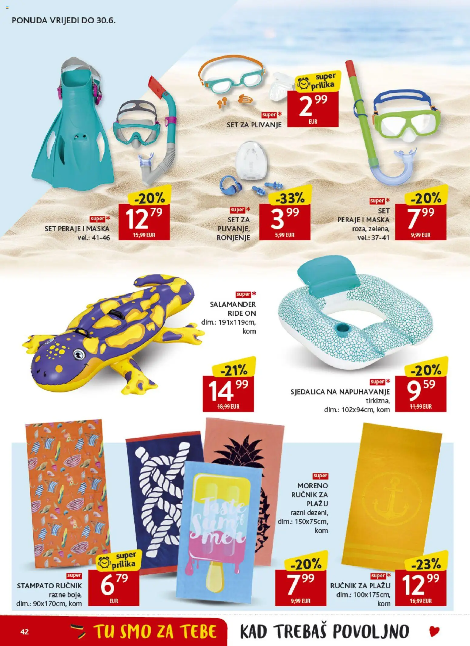 Konzum katalog | vrijedi od 17.06.2026 | Stranica: 42 | Proizvodi: Maska, Ručnik