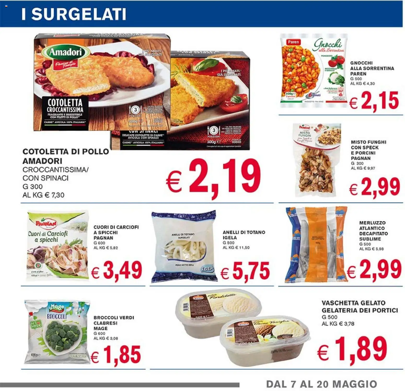 Volantino Coal del 07.05.2026 | Pagina: 5 | Prodotti: Pollo, Merluzzo, Spinaci, Gnocchi