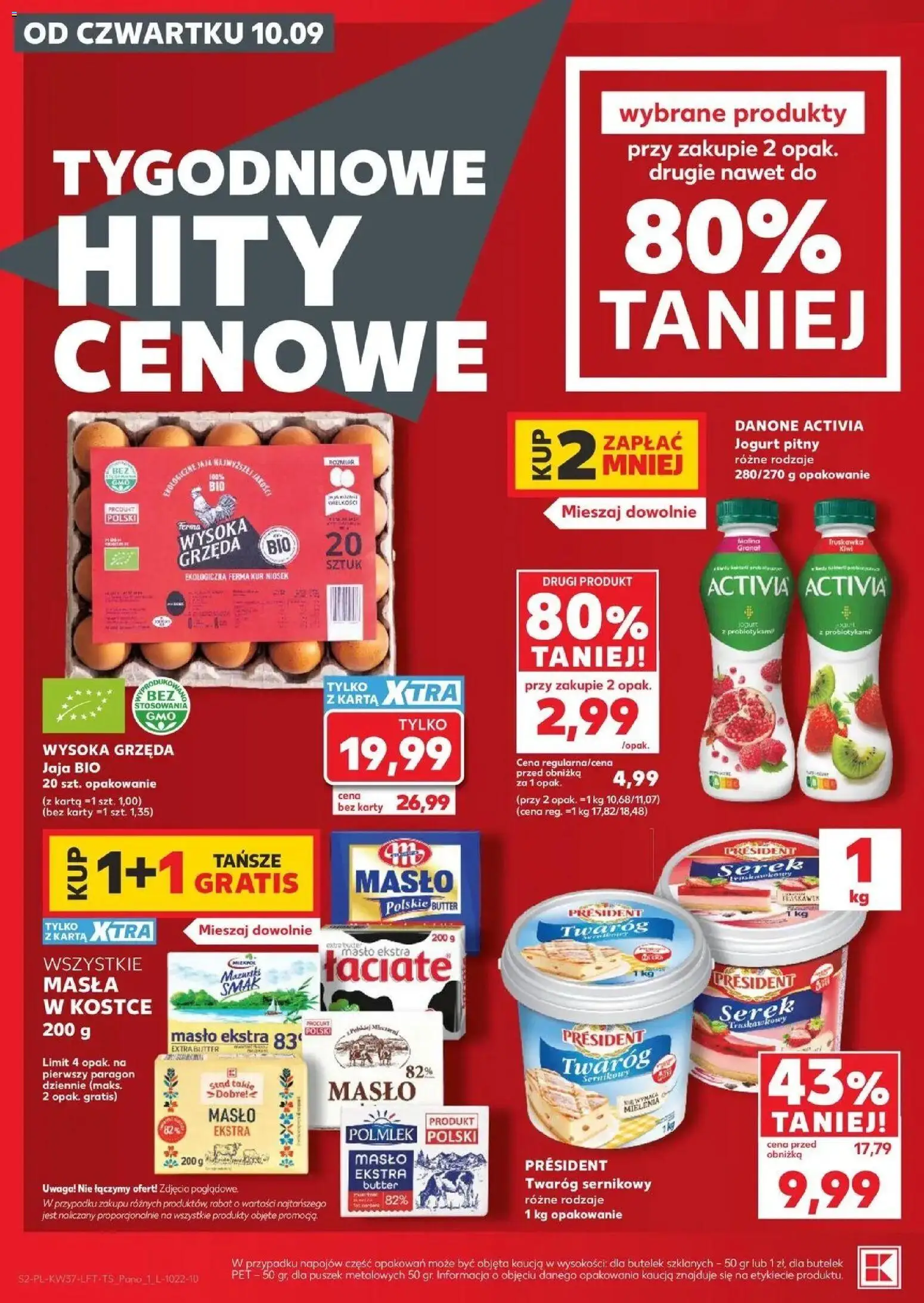 Kaufland gazetka od 10.09.2026 - od jutra PDF | Strona: 2 | Produkty: Actimel, Jogurt, Twaróg, Jaja