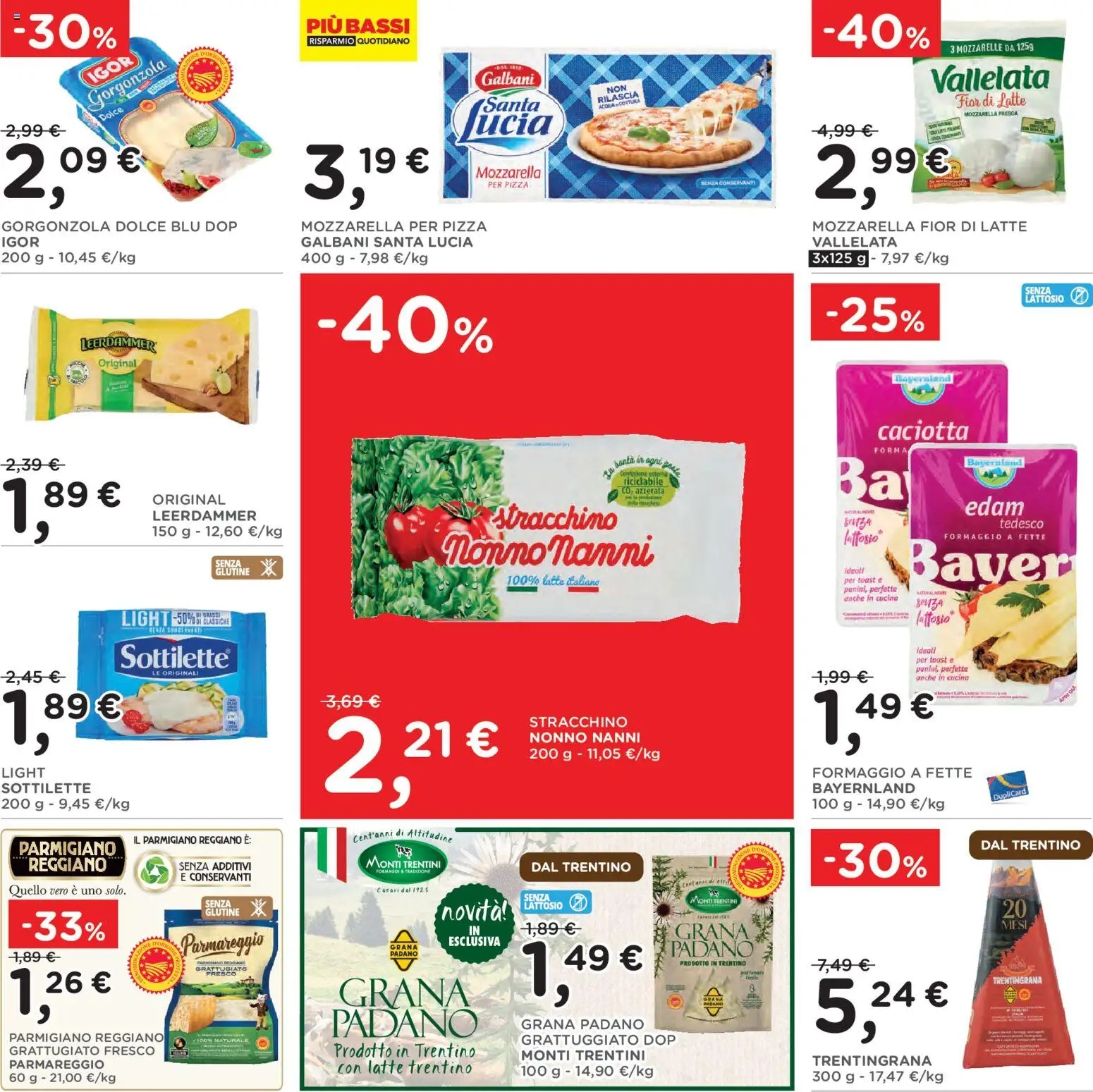 Volantino Poli del 14/10/2026 | Pagina: 15 | Prodotti: Formaggio a fette, Acqua, Edam, Parmigiano reggiano