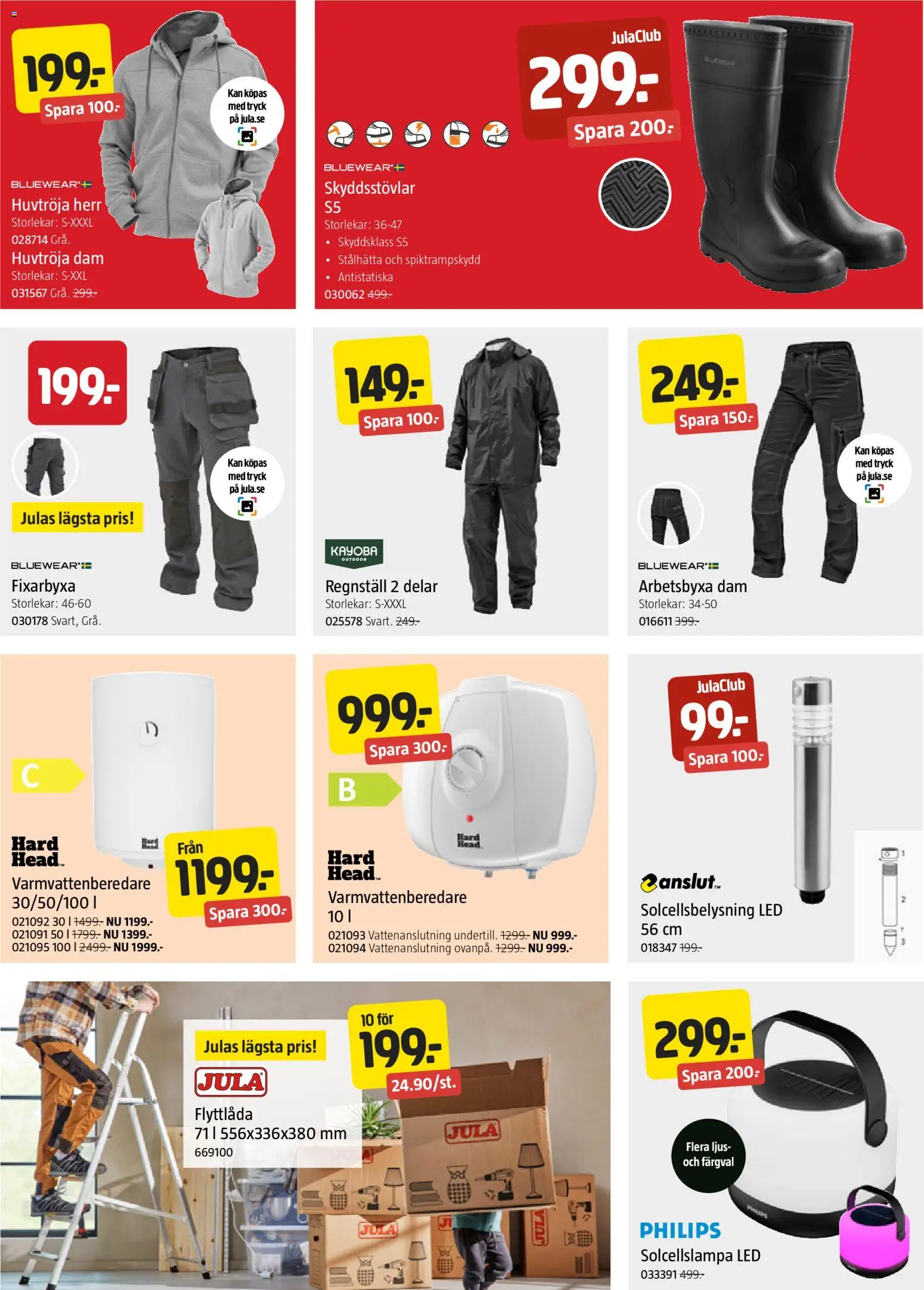 Jula reklamblad aktuell från 04.06.2026 | Sida: 7 | Produkter: Solcellsbelysning, Flyttlåda, Ljus