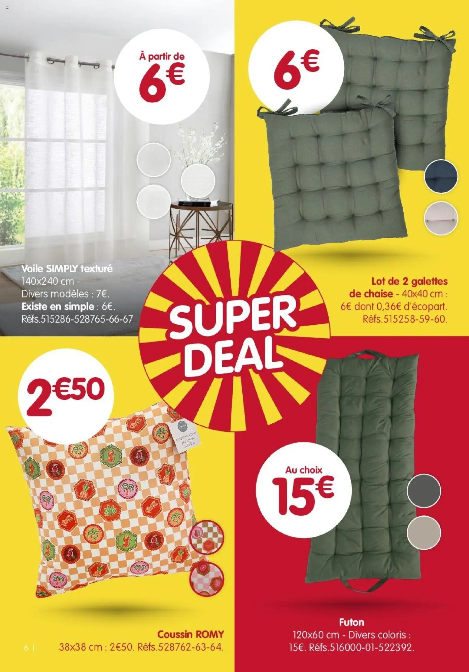 {H1} | Page: 6 | Produits: Chaise