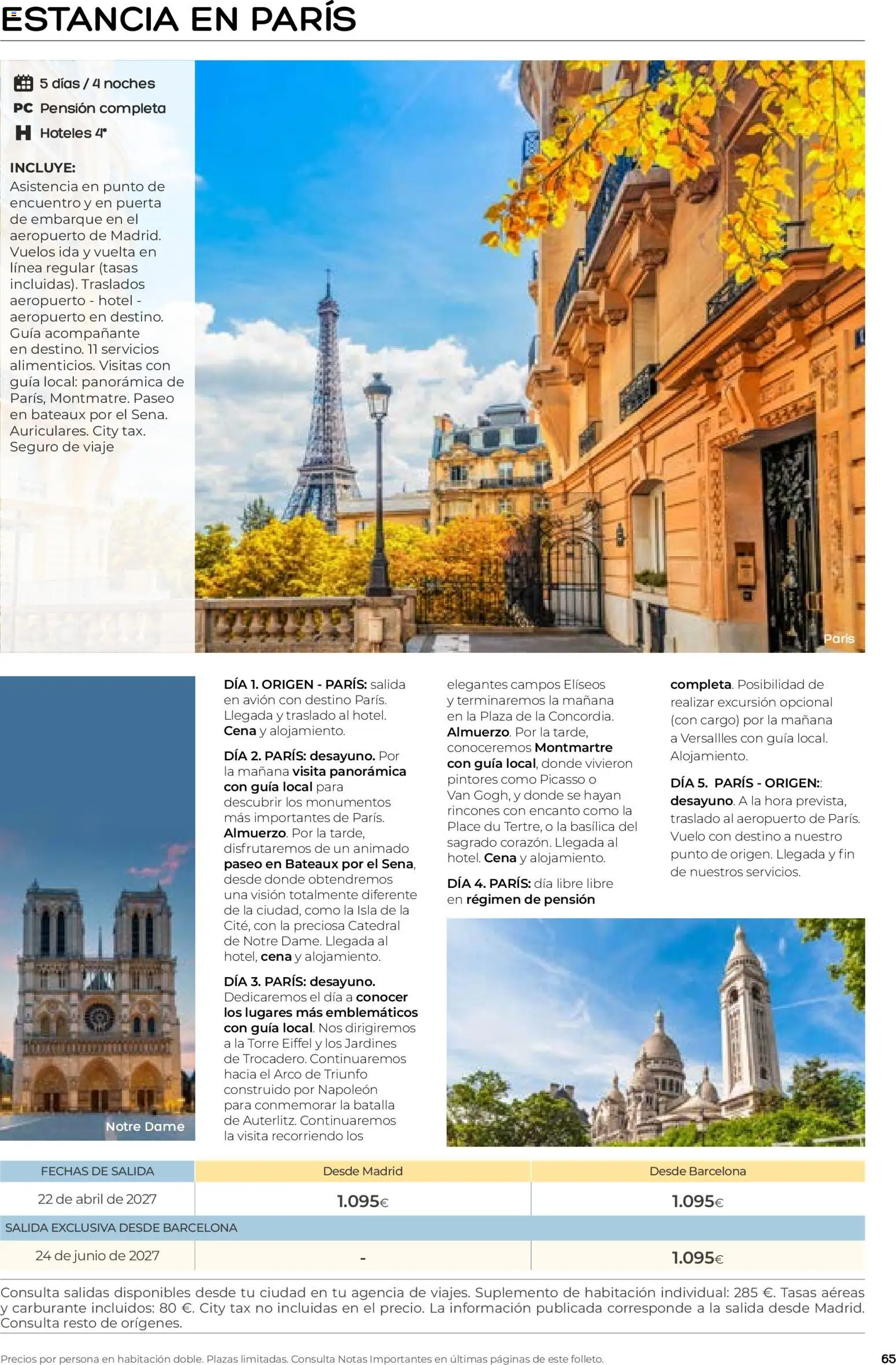 Viajes El Corte Inglés folleto Destinos Otoño y Primavera │ válido desde el 01/07/2026 | Página: 65 | Productos: PC