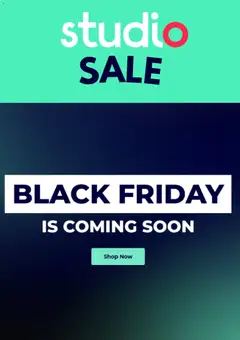 Preview of Studio Black friday notice valid from 28/10/2026