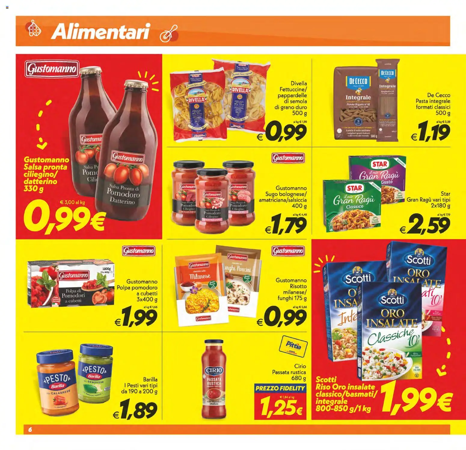 Volantino SuperConveniente del 19.05.2026 | Pagina: 6 | Prodotti: Salsiccia, Pasta, Sugo, Penne