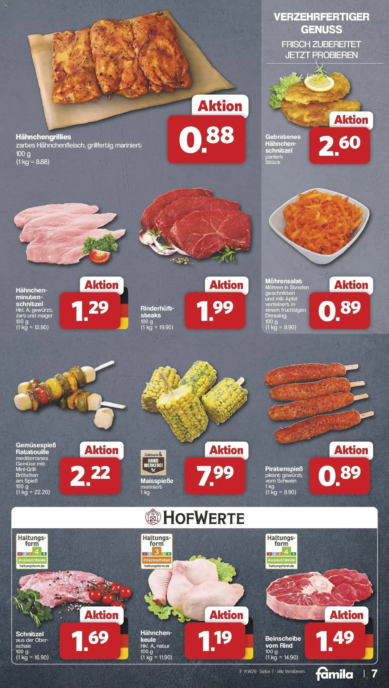 Famila Nordwest Prospekt Zeven – gültig ab 13.07.2026 | Seite: 7 | Produkte: Äpfel, Schnitzel, Mohren, Gemüse