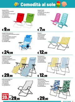 Anteprima del volantino Iper volantino Estate valido a partire dal 08.06.2026 | Pagina: 3 | Prodotti: Sdraio, Braccioli, Alluminio, Cuscino
