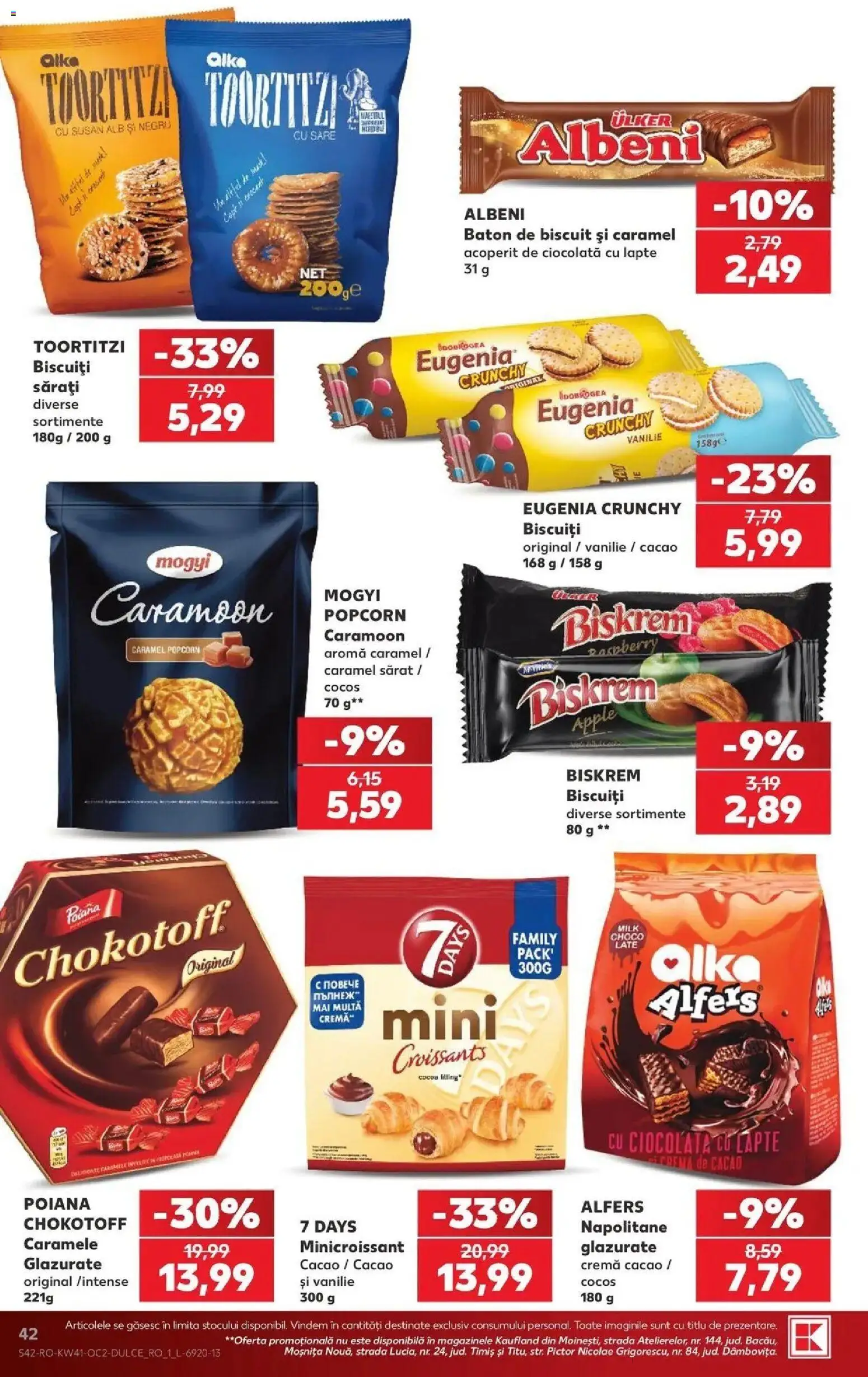 Kaufland Iași 07.10.2026 - Revista si Oferta | Pagină: 42 | Produse: Lapte, Apple, Biscuiți, Caramele