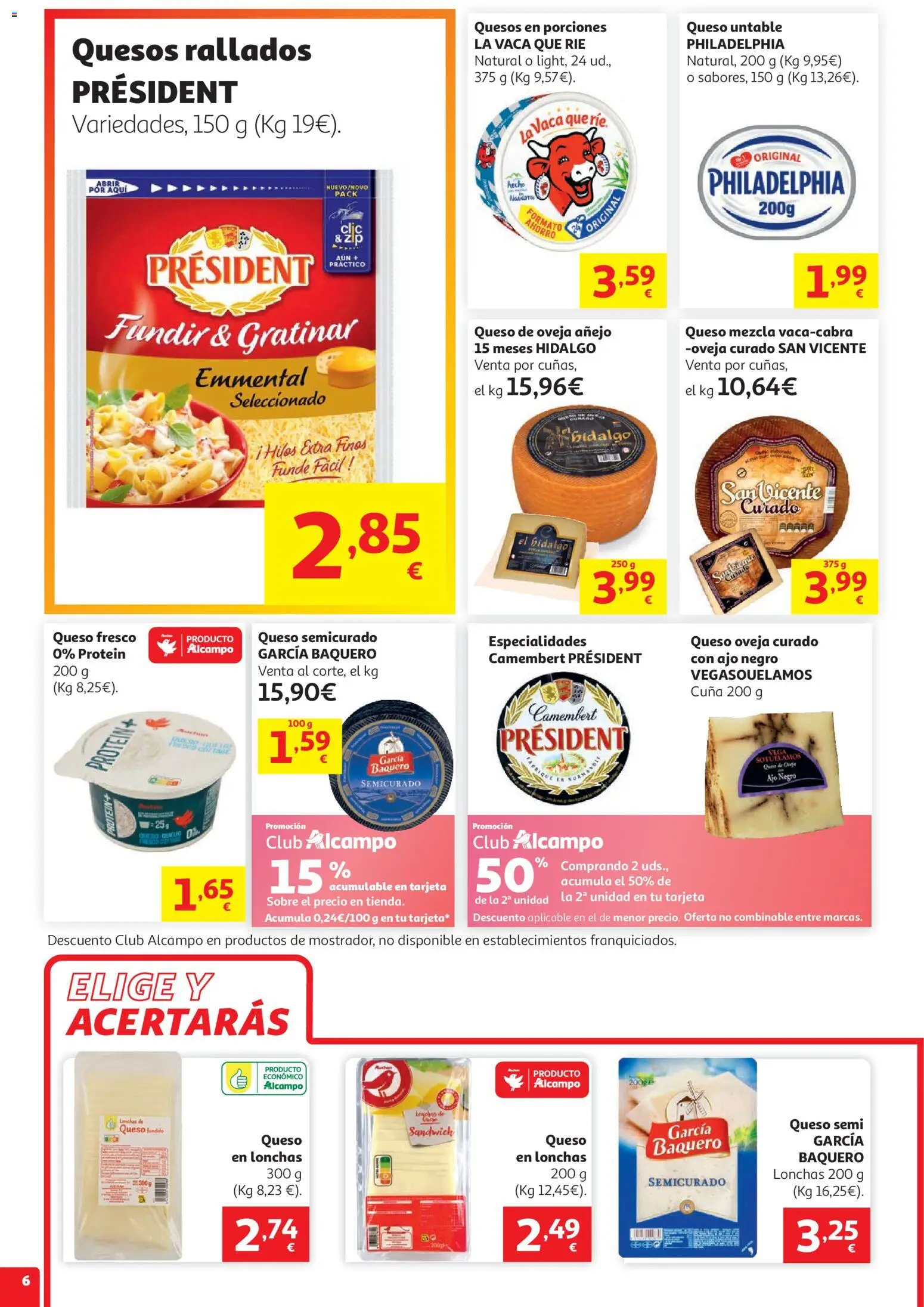 Alcampo HG Nacional │ válido desde el 05.05.2026 | Página: 6 | Productos: Γραβάτα, Queso de oveja, Queso, Queso fresco