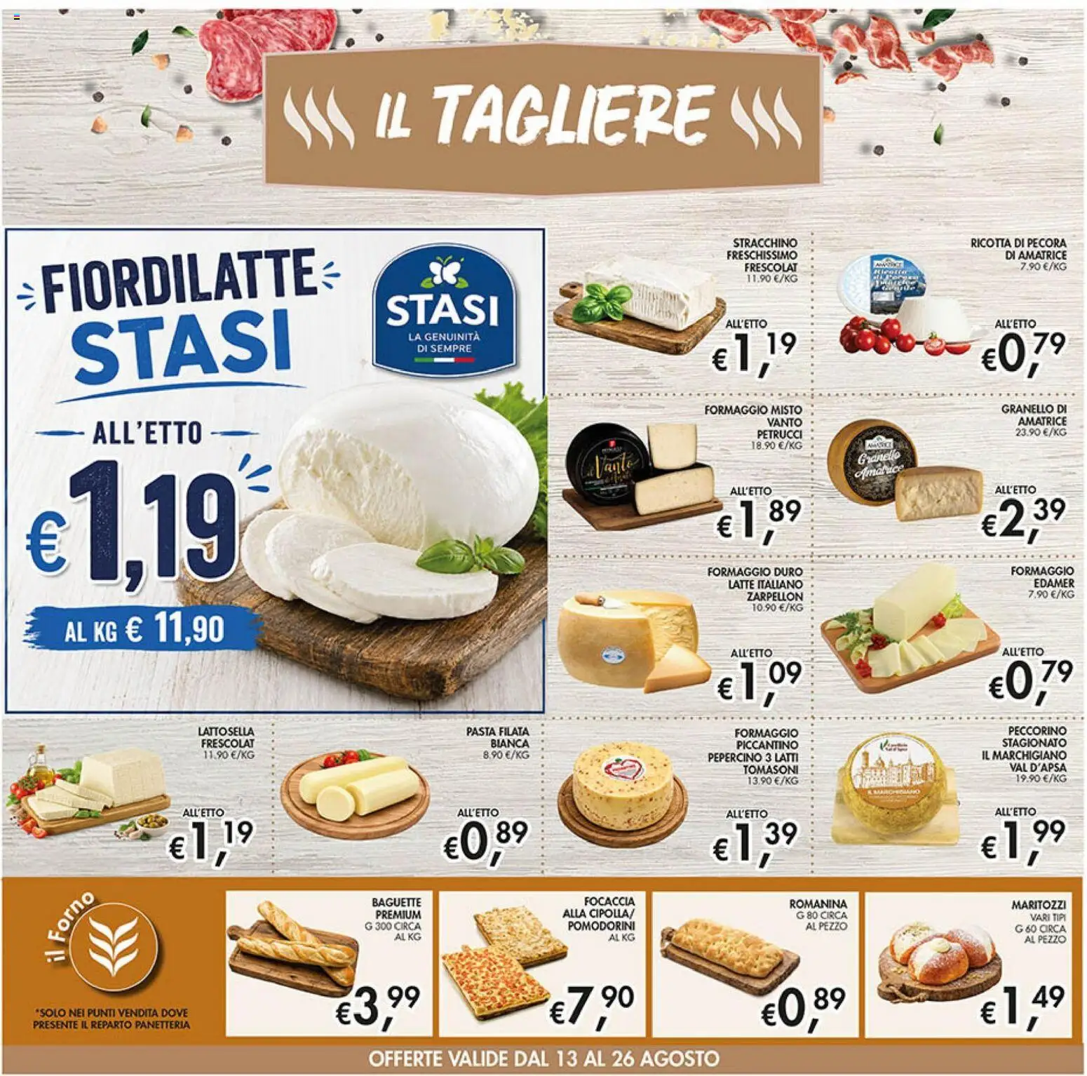 Volantino Coal del 13/08/2026 | Pagina: 6 | Prodotti: Pomodorini, Pasta, Ricotta di pecora, Forno