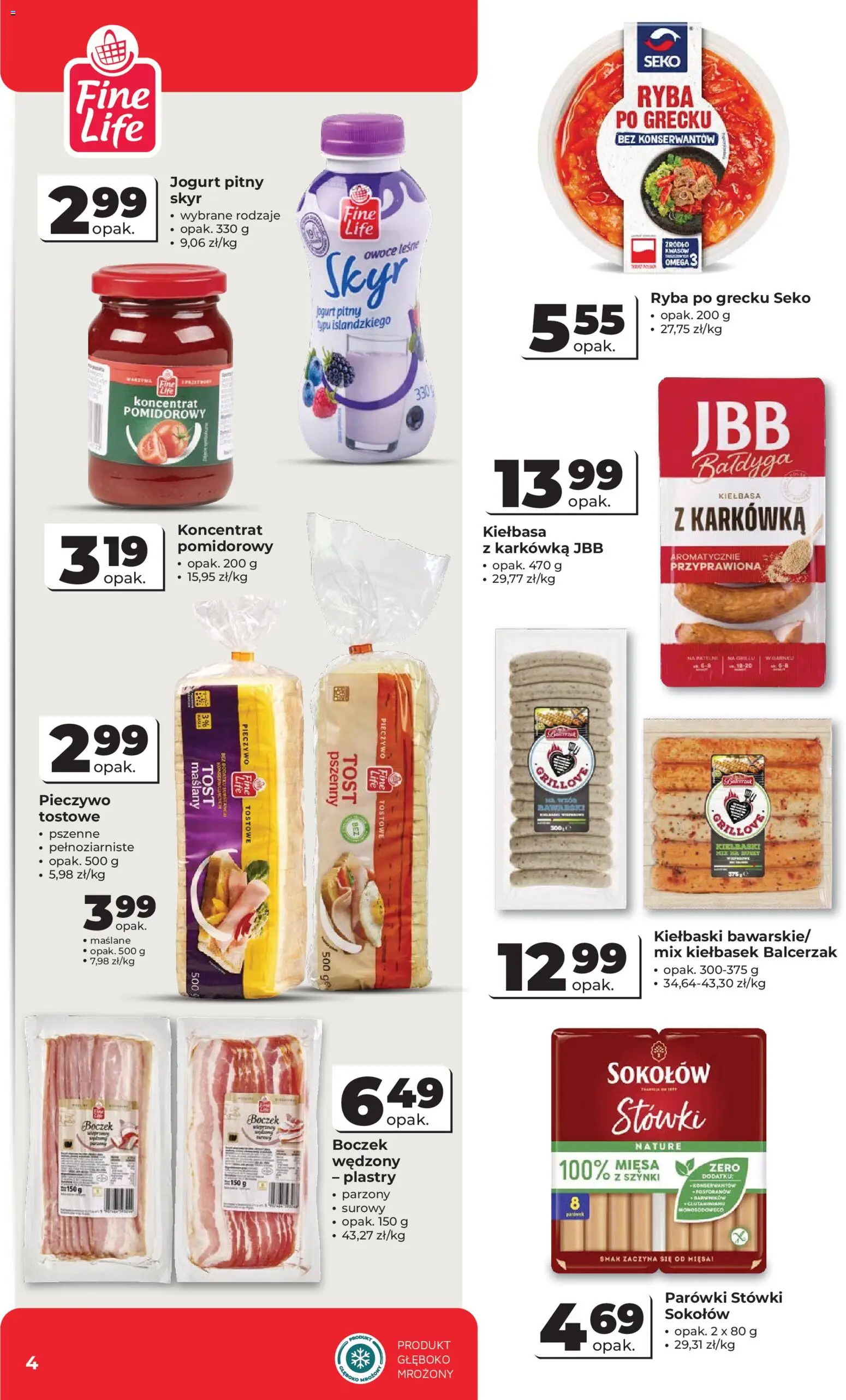 Odido gazetka od 22.07.2026 | Strona: 4 | Produkty: Karkówka, Ryba po grecku, Owoce, Skyr