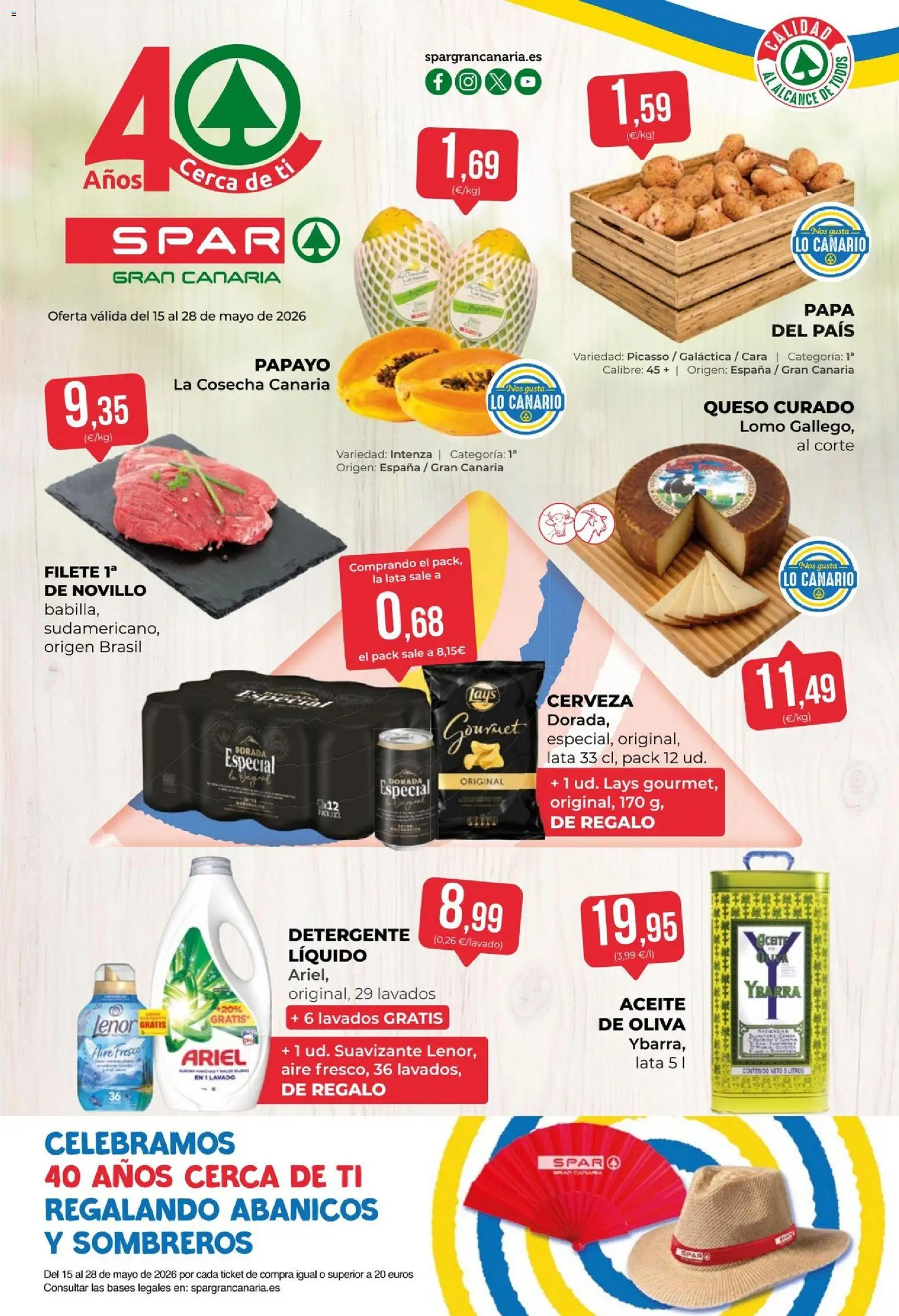 Spar - folleto │ válido desde el 15.05.2026 | Página: 1 | Productos: Detergente, Cerveza, Suavizante, Filete