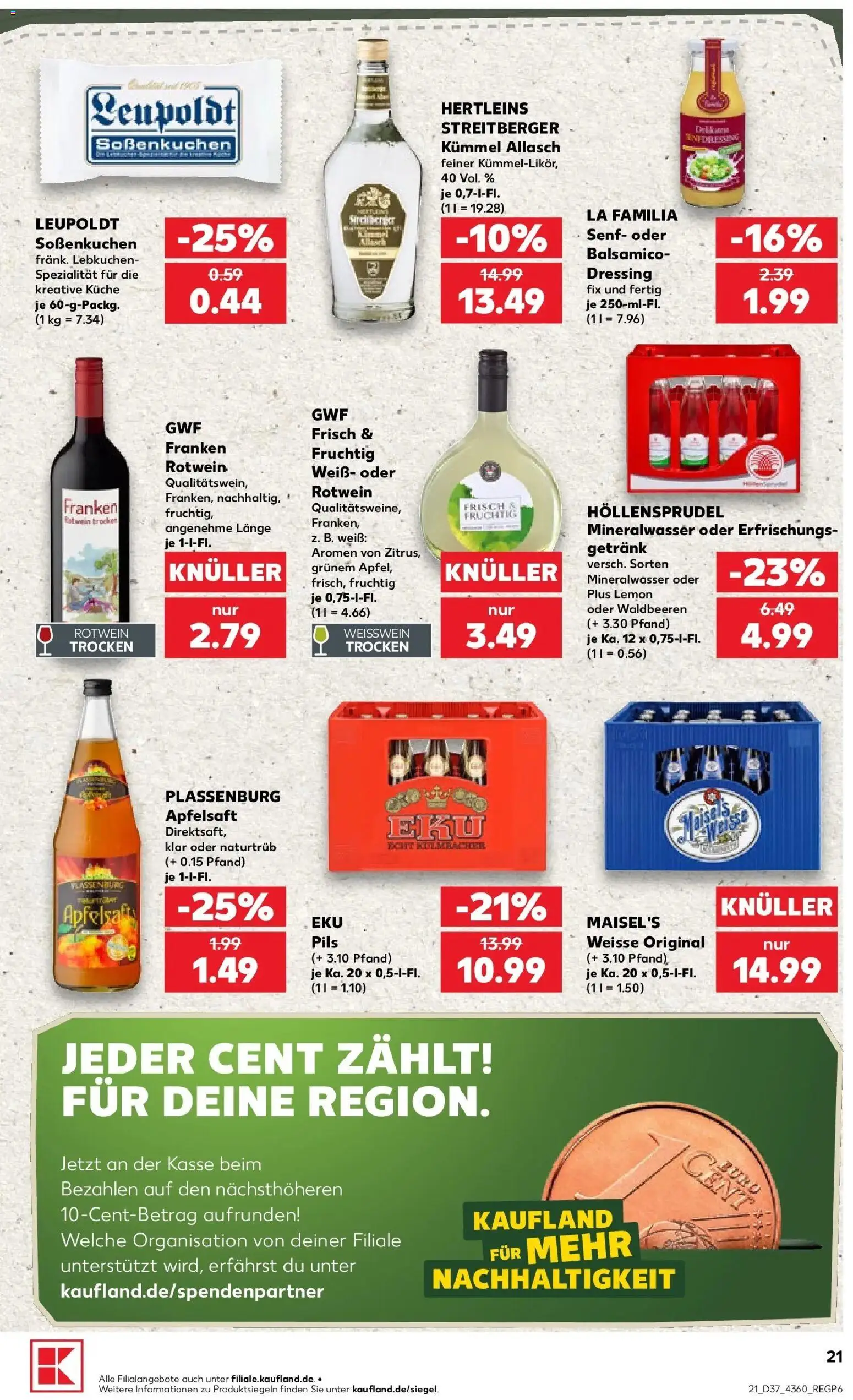 Kaufland Prospekt Bayreuth – gültig ab 07.09.2026 | Seite: 30 | Produkte: Weißwein, Pils, Küche, Apfelsaft