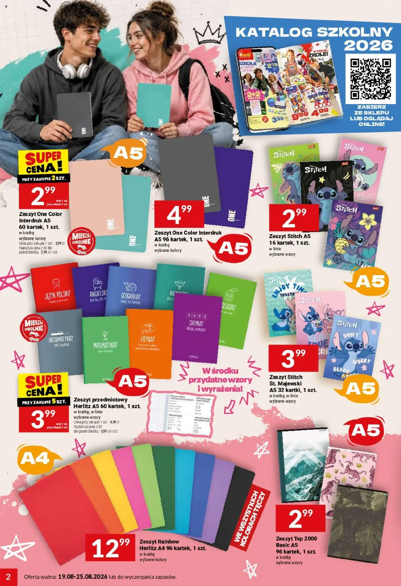 Twój Market gazetka od 19.08.2026 | Strona: 2 | Produkty: Top, Zeszyt