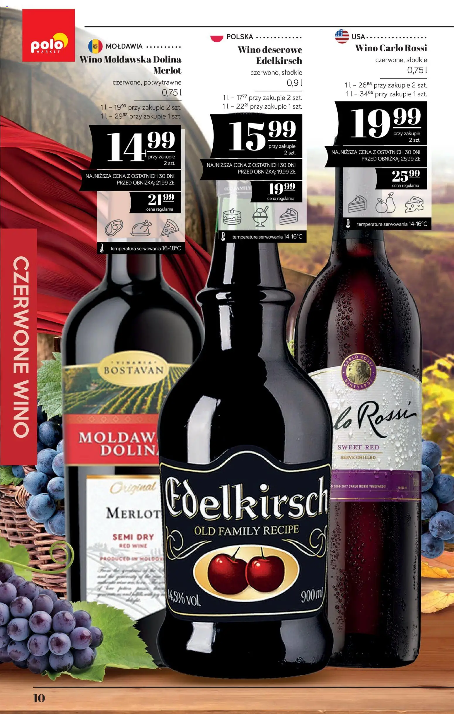 POLOmarket katalog - Alkoholi od 08.10.2026 | Strona: 10 | Produkty: Czerwone wino, Merlot, Wino, Carlo Rossi