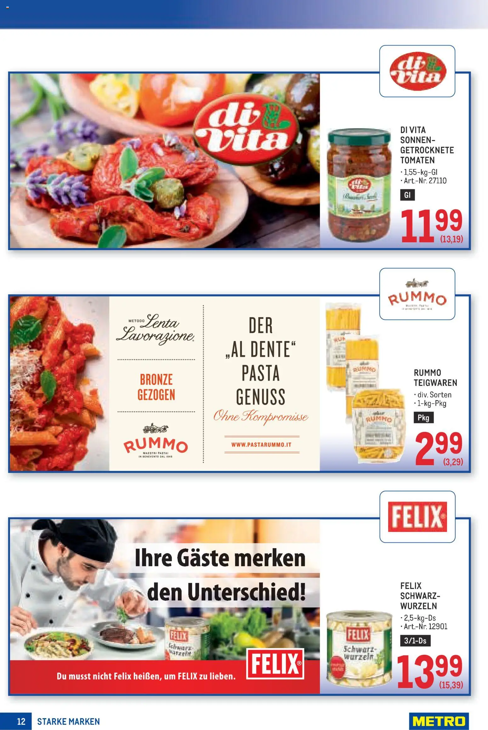 Metro angebote Starke Marken gültig ab 11.06.2026 | Seite: 12 | Produkte: Pasta, Tomaten