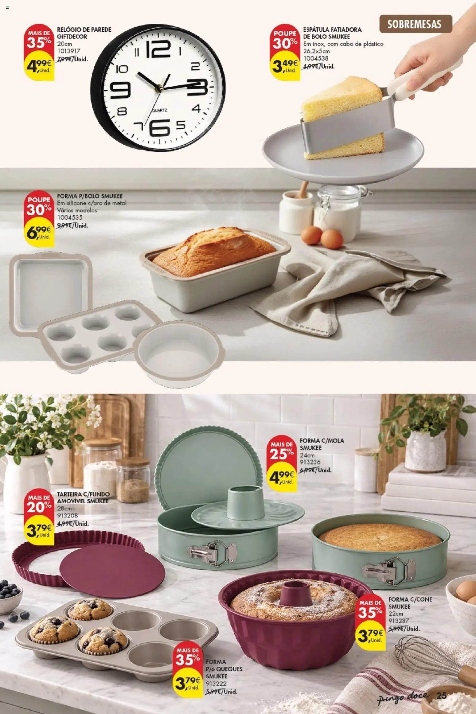 Pingo Doce Poupe Esta Semana Açores │ válido de 22/09/2026 | Página: 25 | Produtos: Queques, Espátula, Bolo, Sobremesas