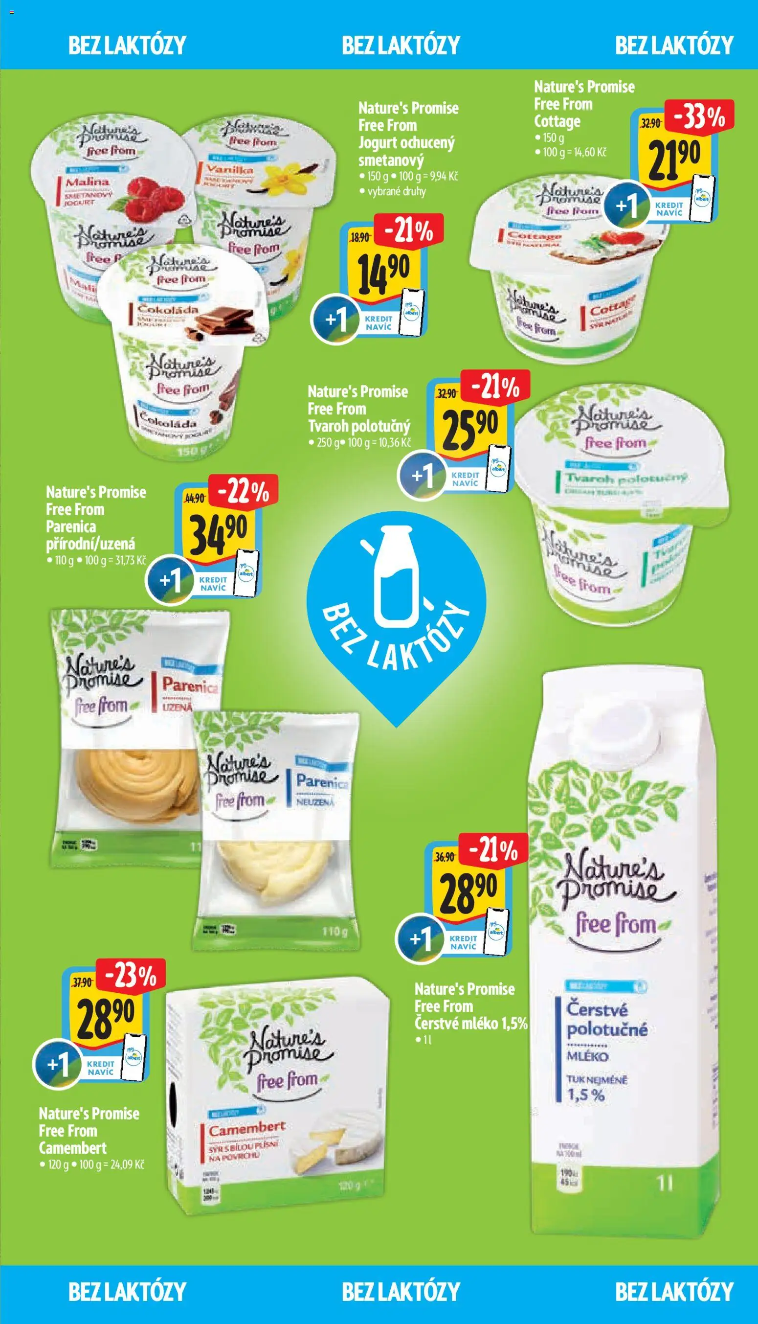 Albert leták - Supermarket - Ostrava od 22.07.2026 | Strana: 9 | Produkty: Smetanový jogurt, Jogurt, Polotučné mléko, Camembert