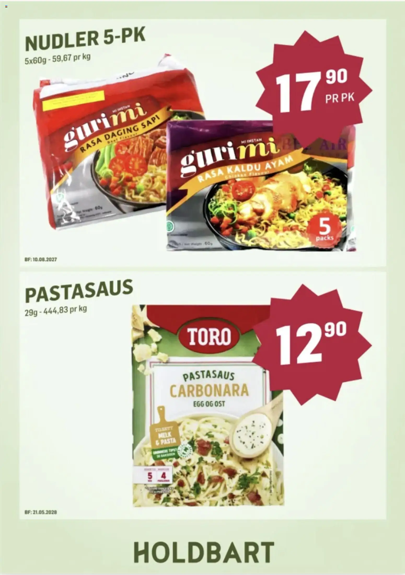 {H1} | Side: 3 | Produkter: Ost, Egg, Pasta, Pastasaus