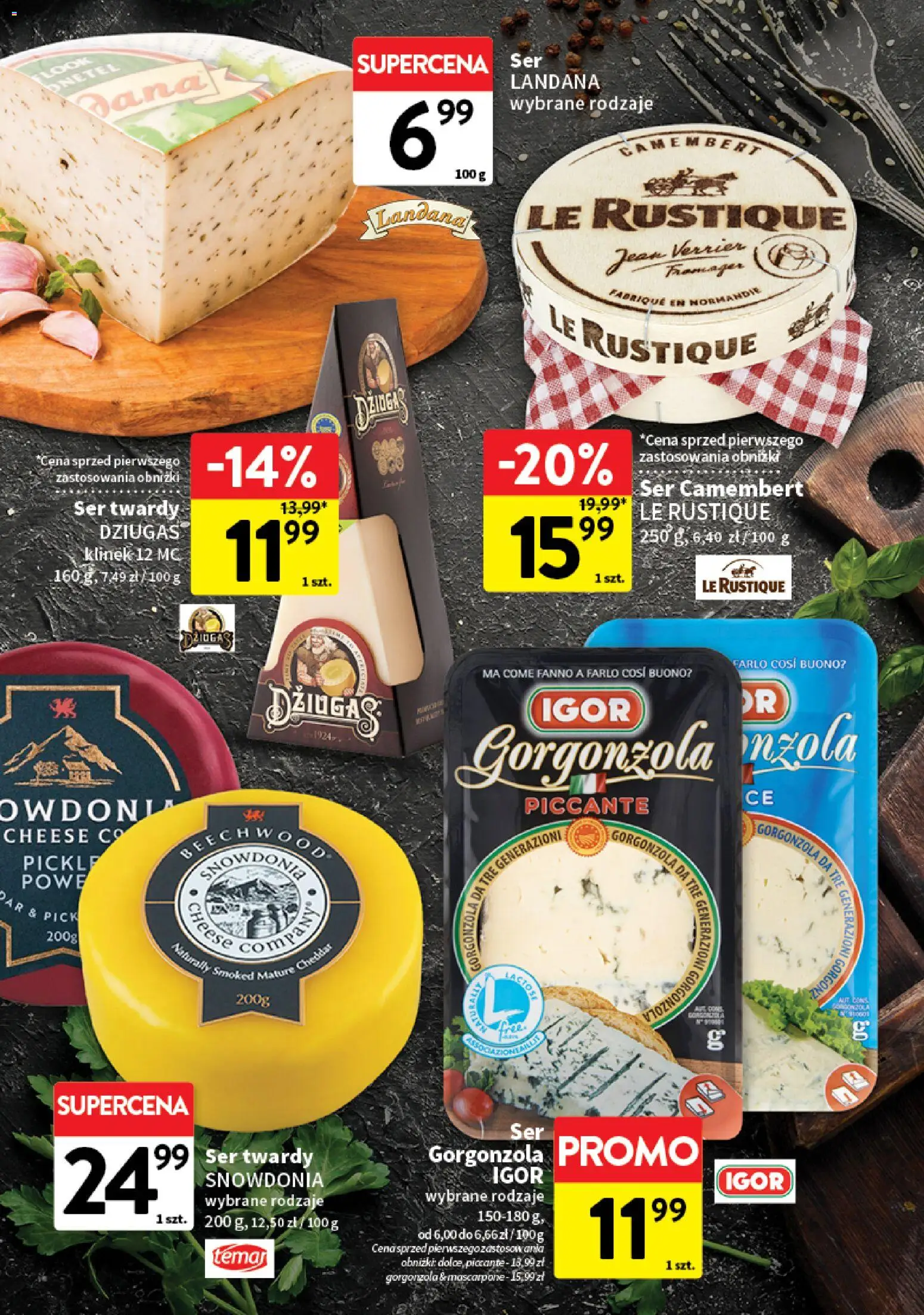Intermarche gazetka - Lato pełne smaku od 23.07.2026 | Strona: 19 | Produkty: Camembert, Mascarpone, Ser, Gorgonzola