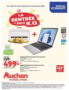 Auchan - Prévisualisation de Auchan - Promos rentrée étudiants valide à partir de 18/08/2026