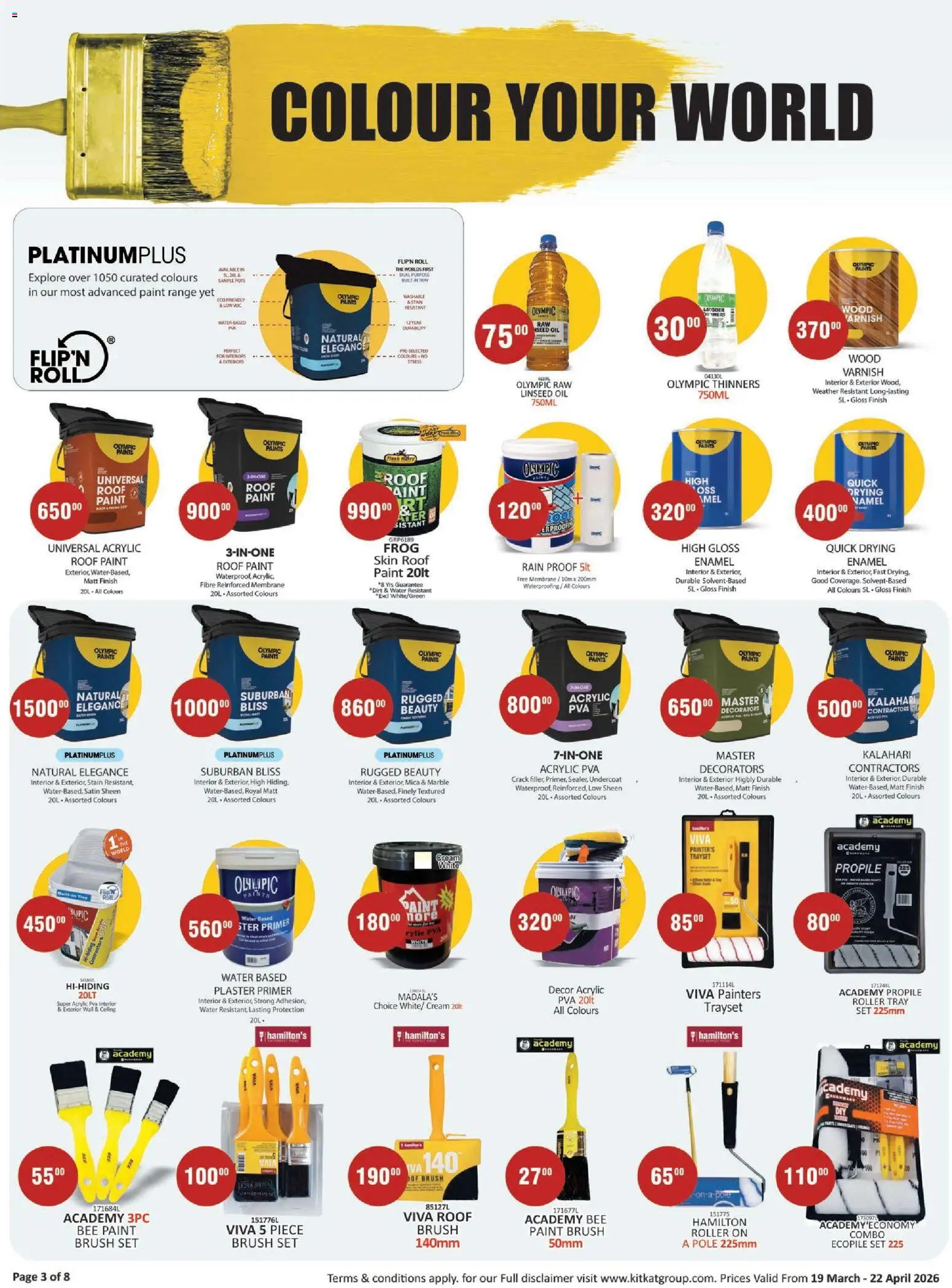 New KIT KAT Cash & Carry catalogue – valid from 19.03.2026 | Page: 3 | Products: Tray, Plaster primer, Pots, Brush