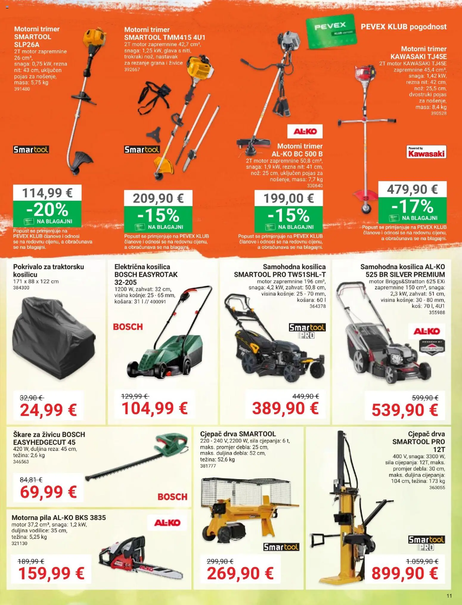 Pevex katalog | vrijedi od 28.05.2026 | Stranica: 11 | Proizvodi: Košara, Nož, Trimer, Pojas