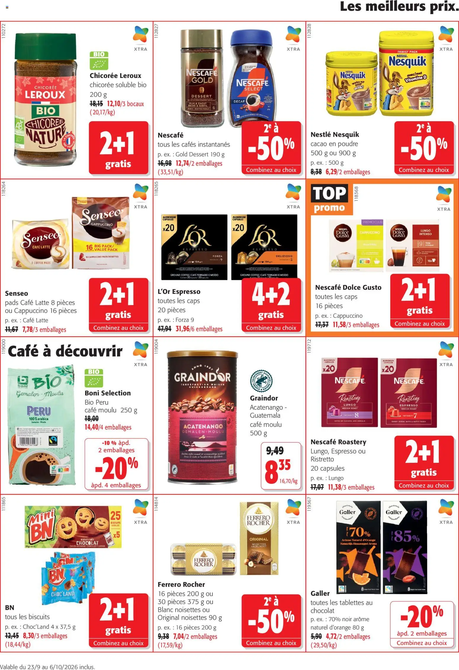 {H1} | Page: 8 | Produits: Nesquik, Capsules, Dessert, Café moulu
