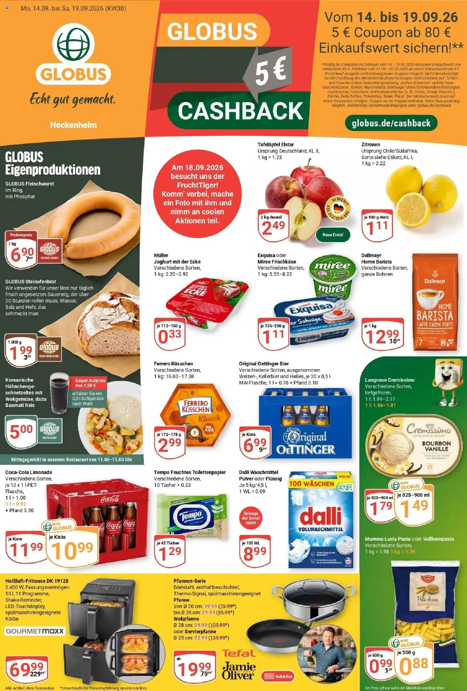 Globus Prospekt Hockenheim (ab 14.09.2026) » Angebote online | Seite: 3 | Produkte: Joghurt, Vanille, Salz, Brot