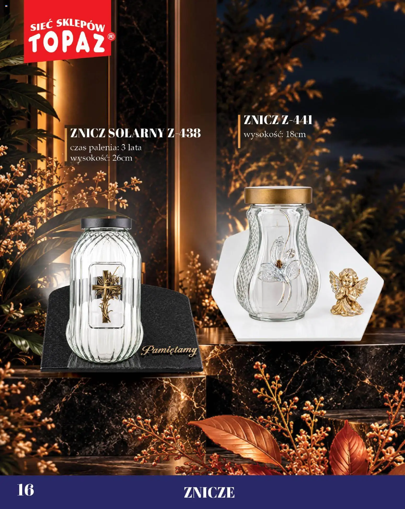 Topaz gazetka - Znicze od 09.10.2026 | Strona: 16 | Produkty: Znicze