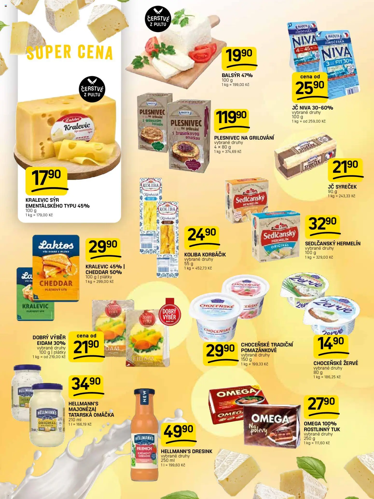 Flop leták od 02.09.2026 | Strana: 4 | Produkty: Sedlčanský Hermelín, Eidam, Hellmann's, Tatarská omáčka