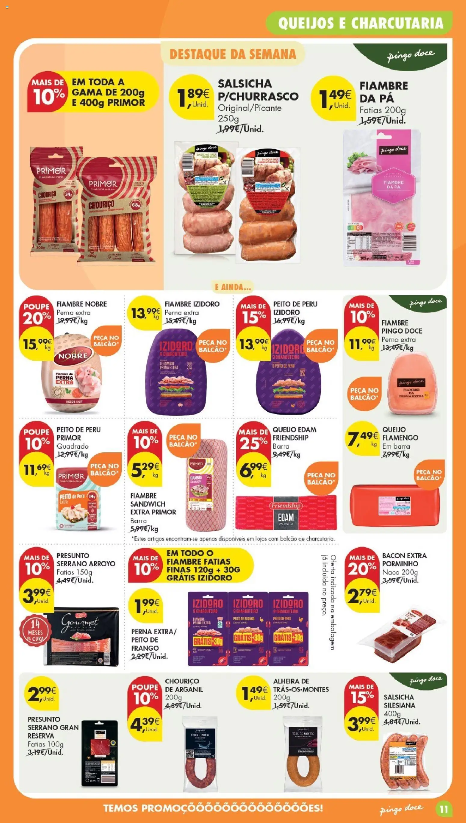 Pingo Doce folheto Poupe Esta Semana Madeira │ válido de 27/10/2026 | Página: 11 | Produtos: Bacon, Peru, Primer, Alheira