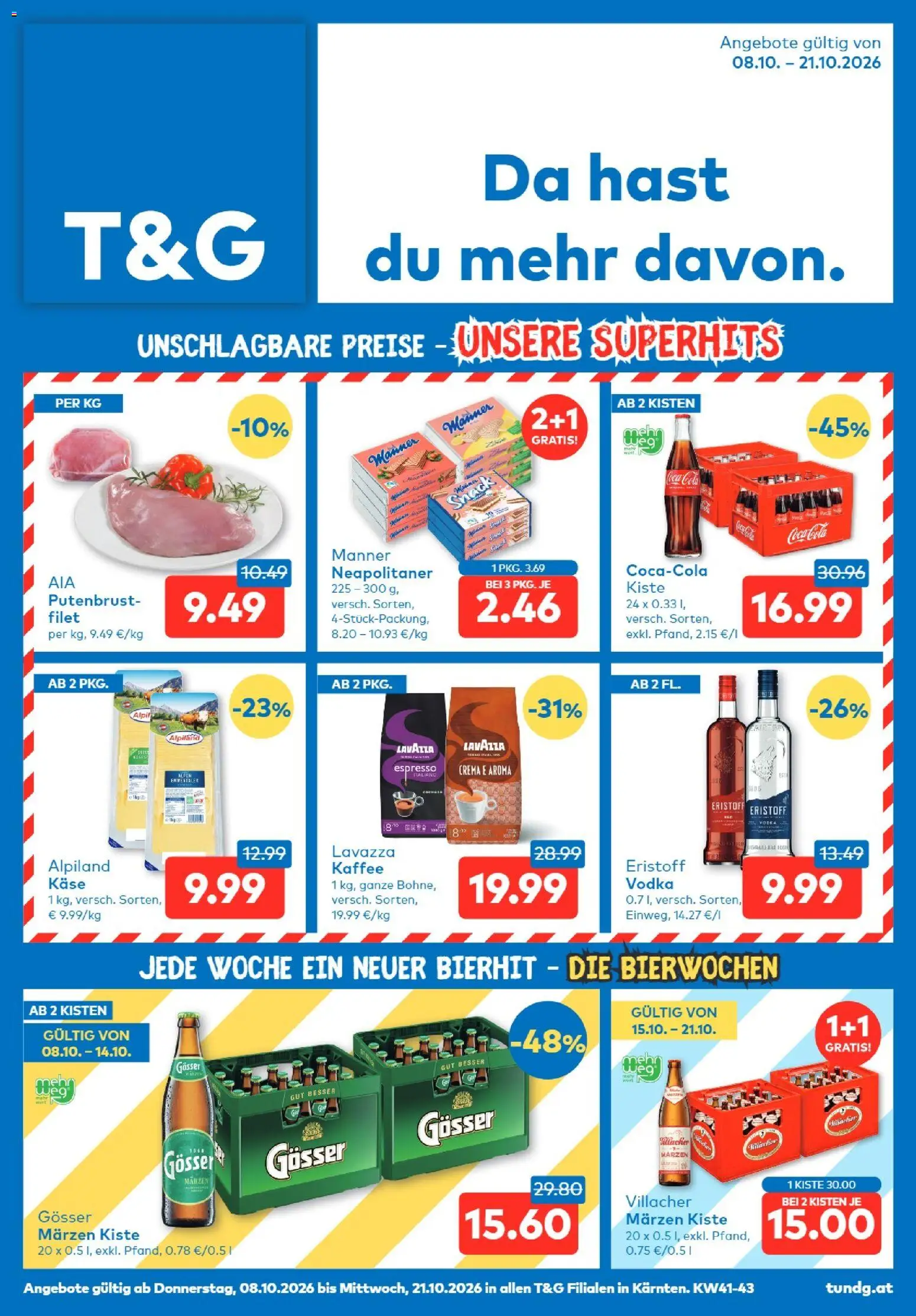 Tg Donnerstag, 8. Oktober Große Ersparnis