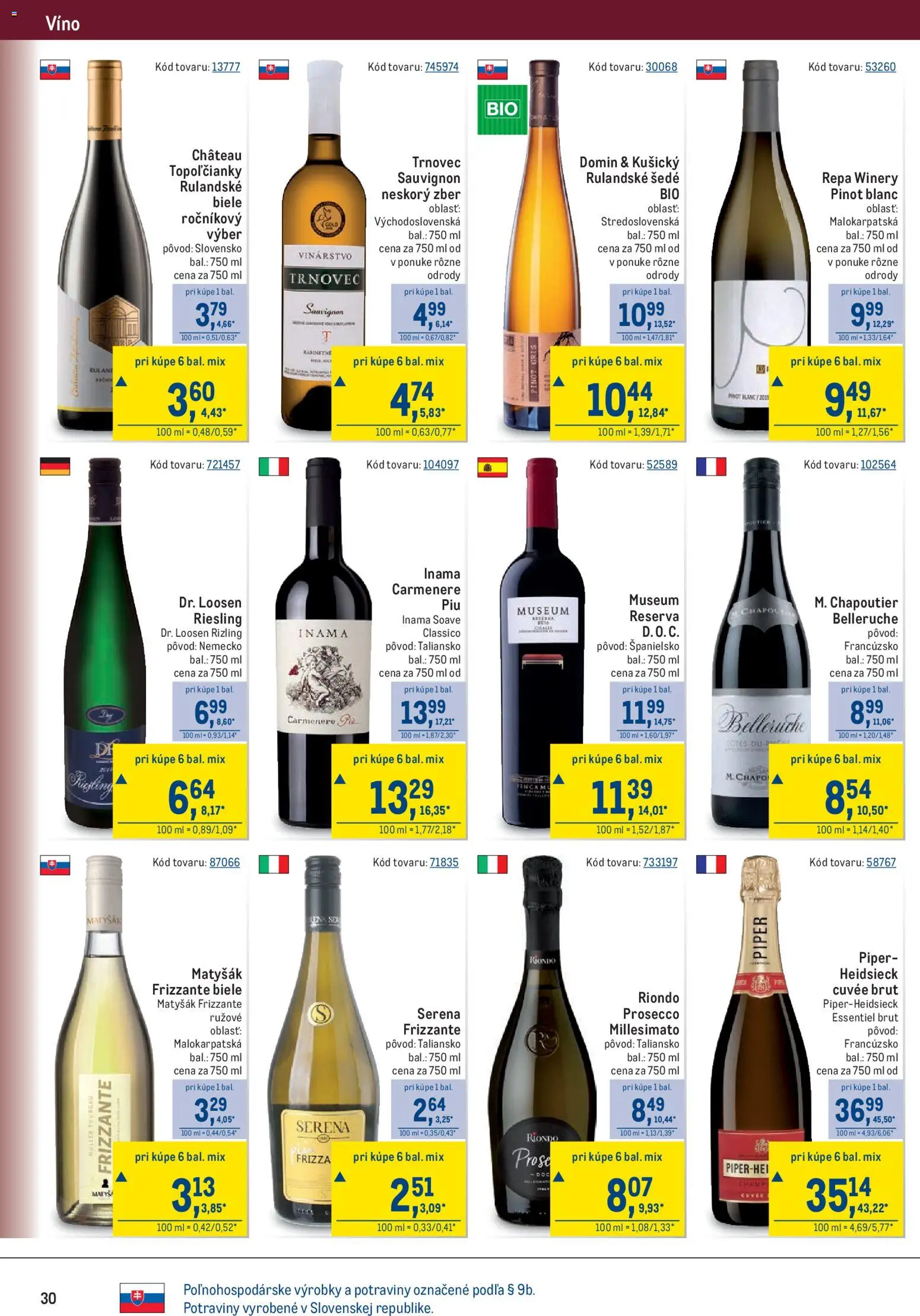 Nové Metro akcie – leták je platný od 20.05.2026 | Strana: 30 | Produkty: Víno, Prosecco