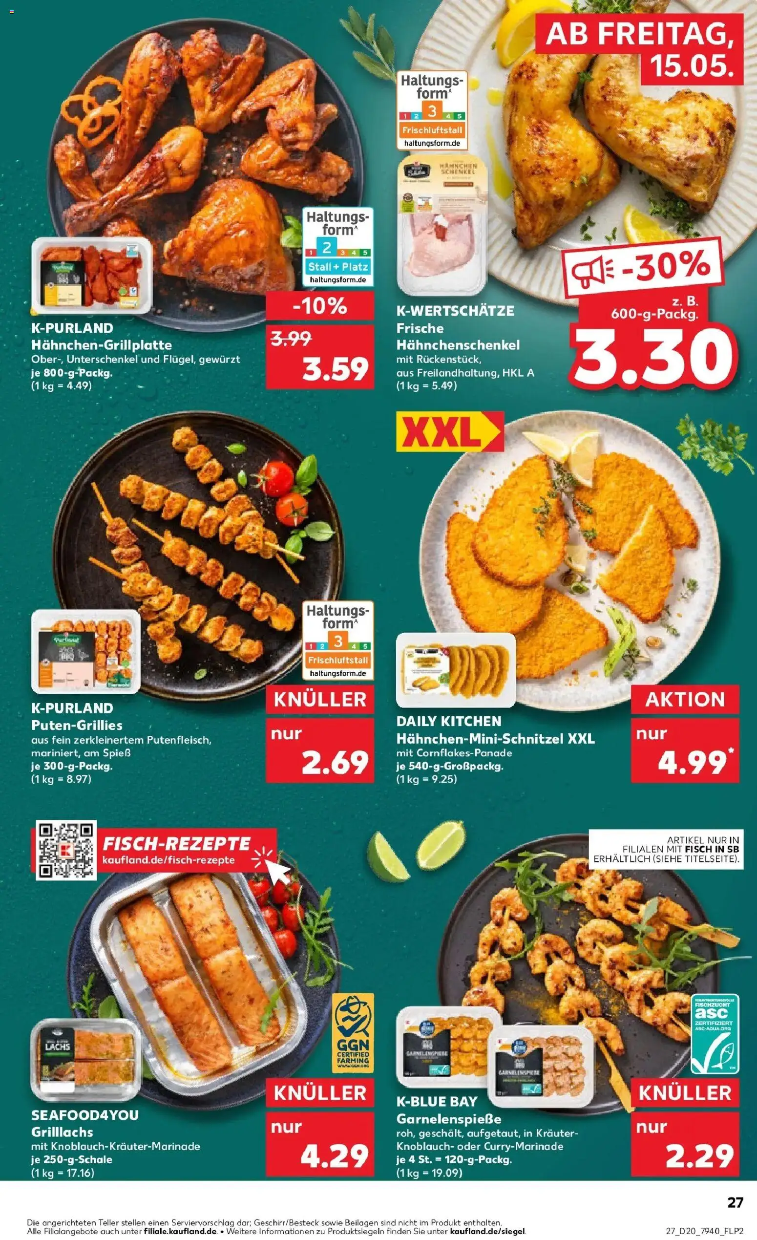 Kaufland Prospekt Andernach	 – gültig ab 10.05.2026 | Seite: 34 | Produkte: Hahnchenschenkel, Fisch, Lachs, Knoblauch
