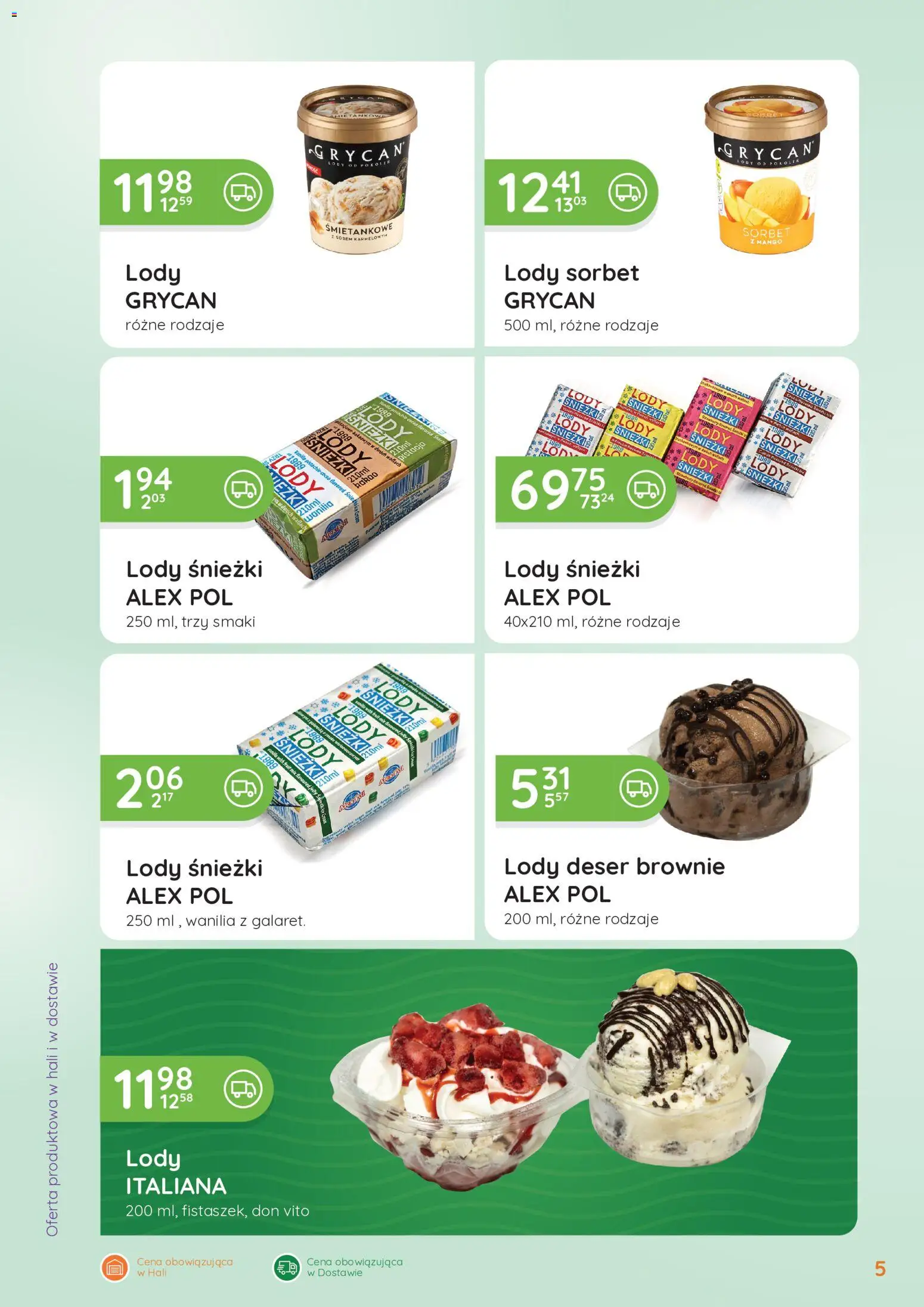 Eurocash gazetka - Oferta Handlowa od 29.06.2026 | Strona: 5 | Produkty: Mango, Sorbet, Brownie, Lody