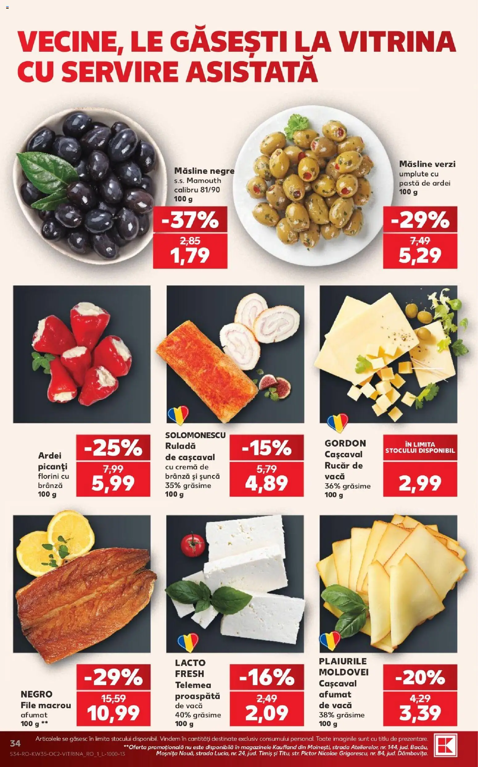Noul catalog Kaufland – valabil de la 26.08.2026 | Pagină: 34 | Produse: Vitrină, Ardei, Macrou, Ruladă