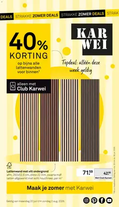 KARWEI folder - Voorbeeld van een folder van KARWEI, geldig van 20-07-2026