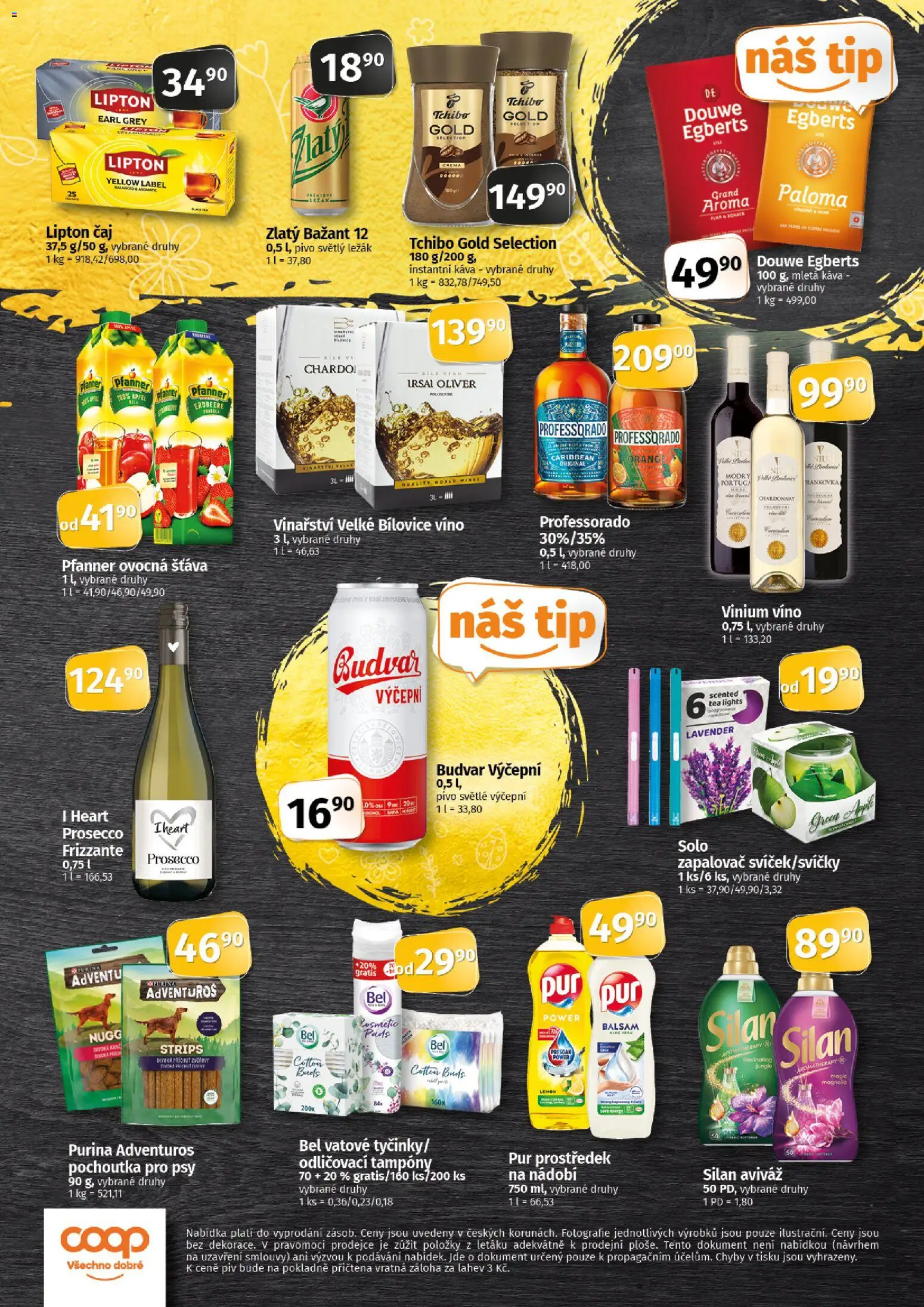 Coop leták - Tip Extra od 16.09.2026 | Strana: 4 | Produkty: Prosecco, Víno, Instantní káva, Pochoutka pro psy