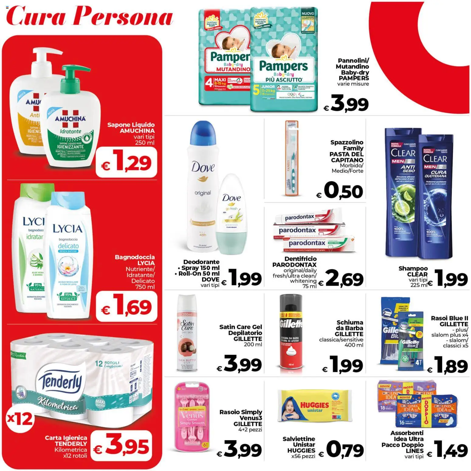 Volantino COOP del 30/07/2026 | Pagina: 28 | Prodotti: Rasoio, Dentifricio, Acqua, Pasta
