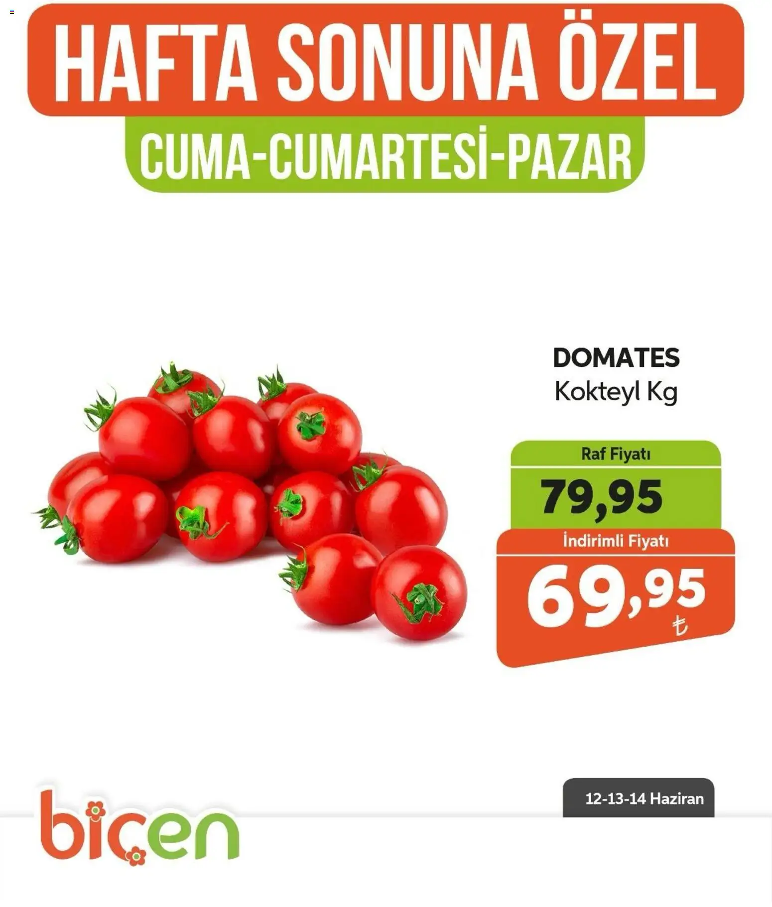 Biçen Market - Hafta Sonuna Özel - Sebze İndirimi - 12.06.2026 tarihinden itibaren geçerlidir | Sayfa: 11