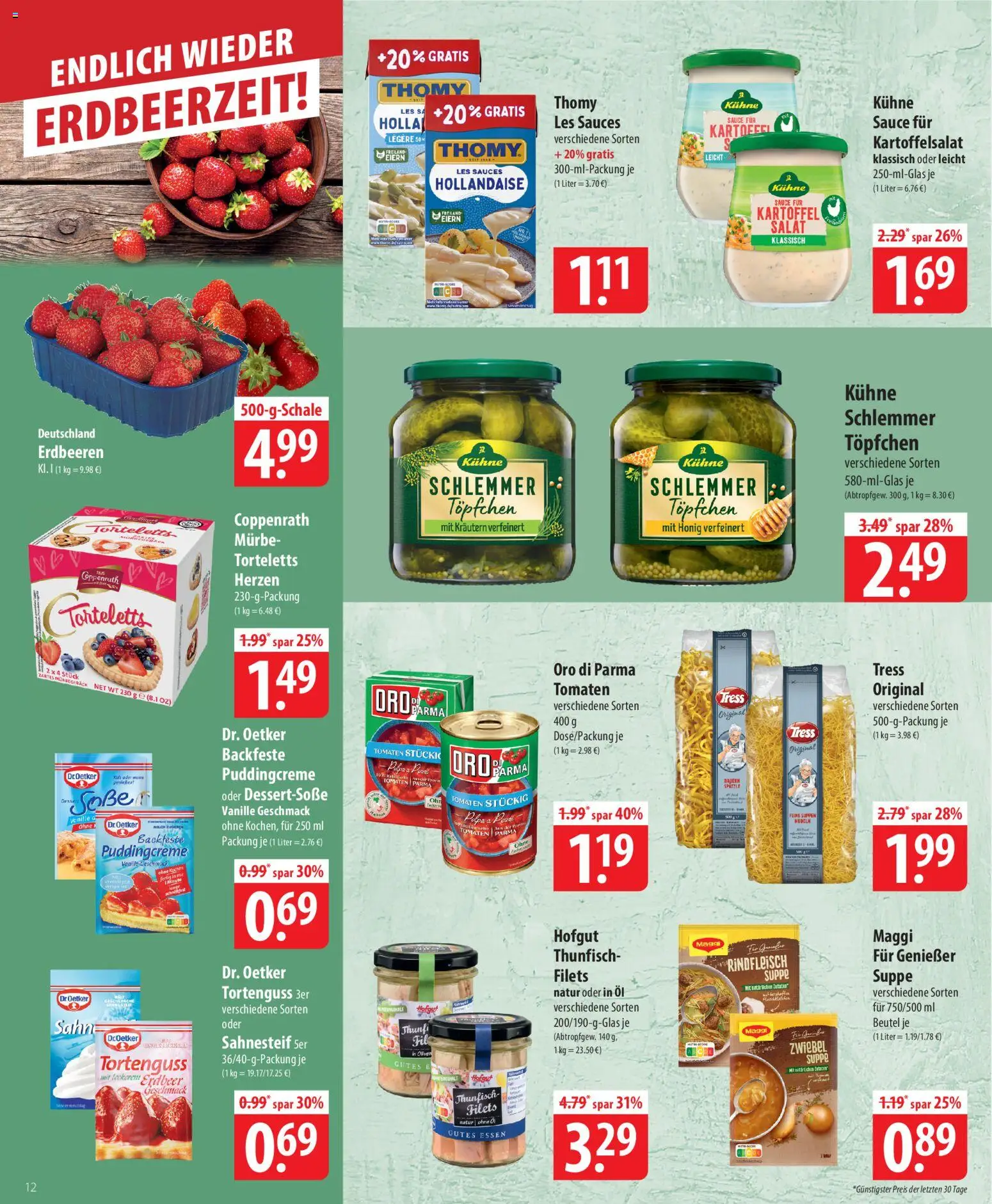 Famila Prospekt 	 – gültig ab 04.05.2026 | Seite: 12 | Produkte: Maggi, Öl, Oro di parma, Erdbeeren