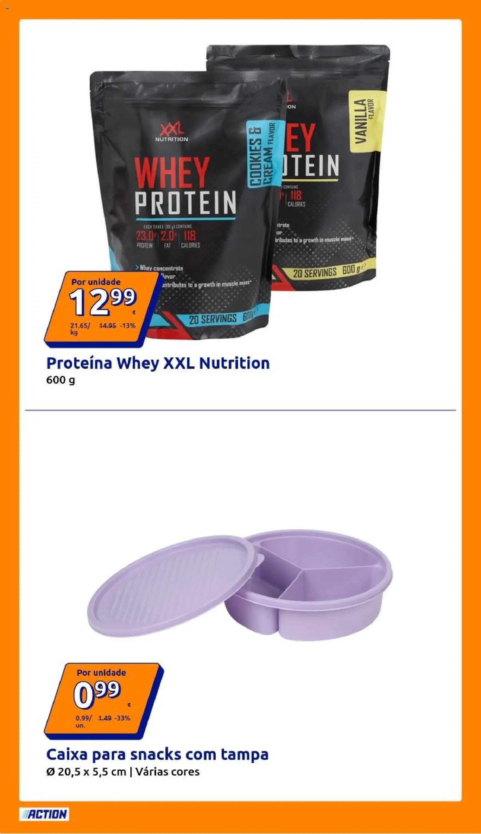 Action folheto │ válido de 17.06.2026 | Página: 12 | Produtos: Caixa, Proteina