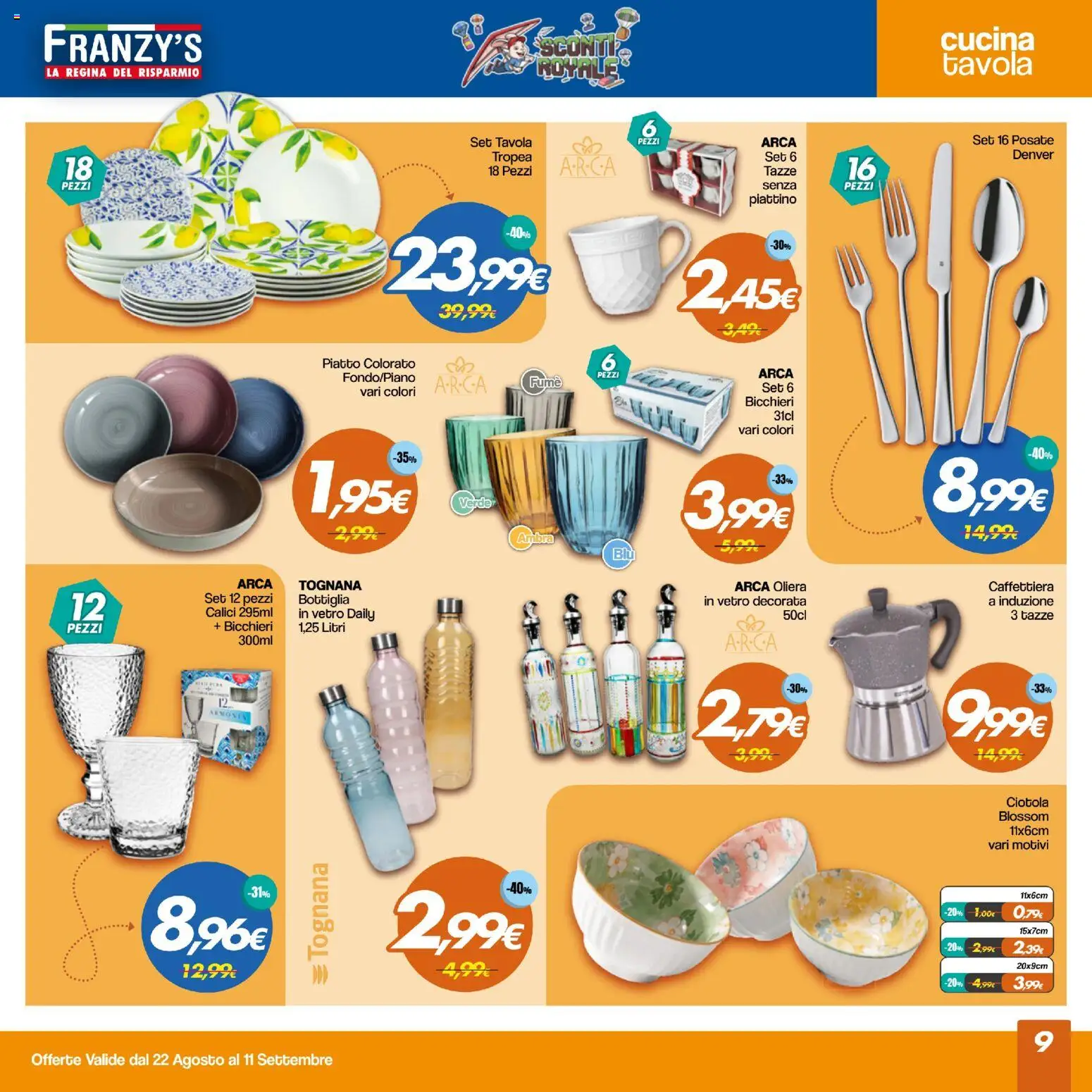 Volantino Franzy's del 22/08/2026 | Pagina: 9