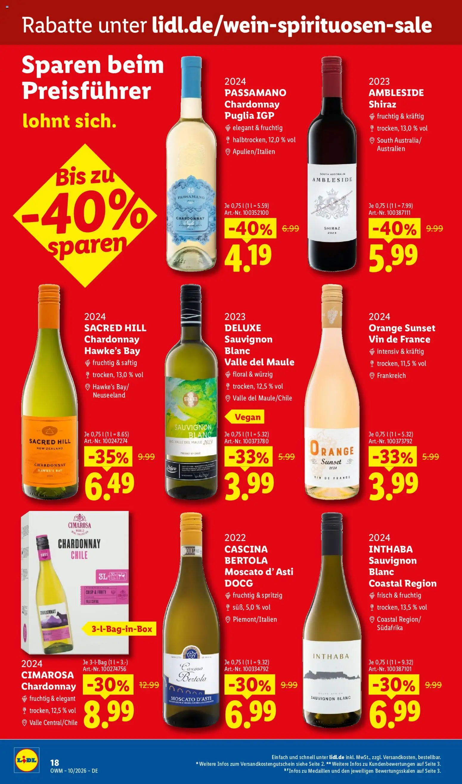 Lidl Wein & Spirituosen – gültig ab 01.10.2026 | Seite: 18