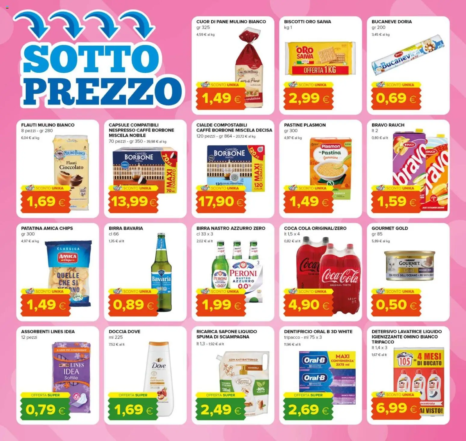 Volantino Oasi del 21/08/2026 | Pagina: 3 | Prodotti: Pane, Birra, Pesce, Borbone