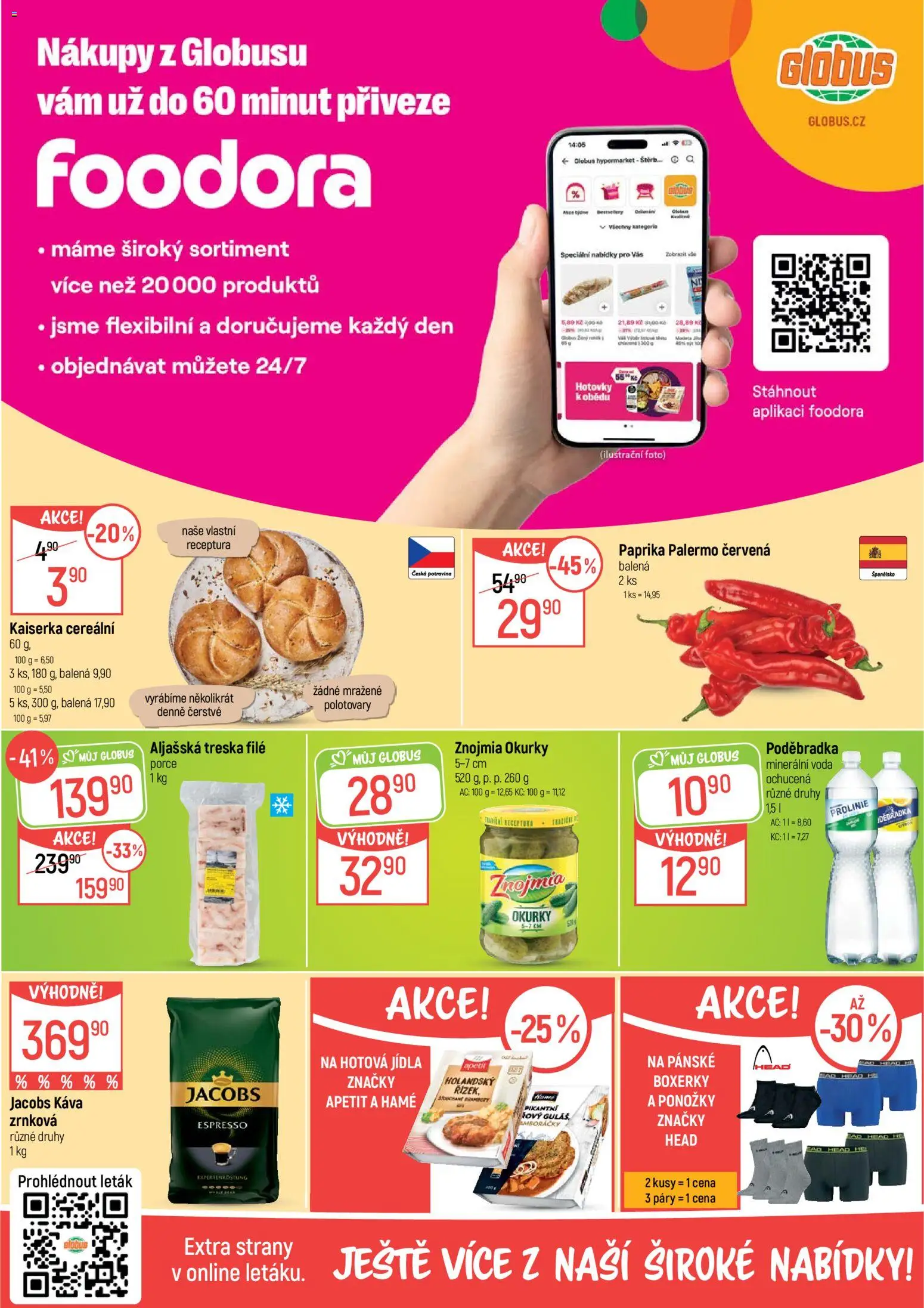 Globus leták - Plzeň od 06.05.2026 | Strana: 2 | Produkty: Káva, Boxerky, Hotová jídla, File