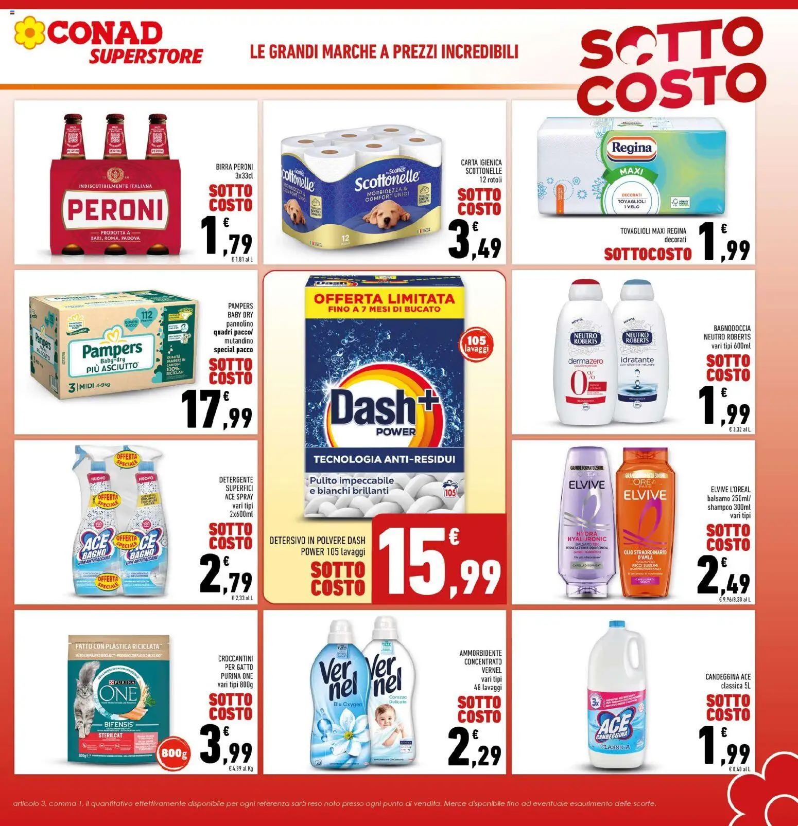 Volantino Conad del 04.06.2026 | Pagina: 5 | Prodotti: Balsamo, Detergente, Candeggina, Doccia